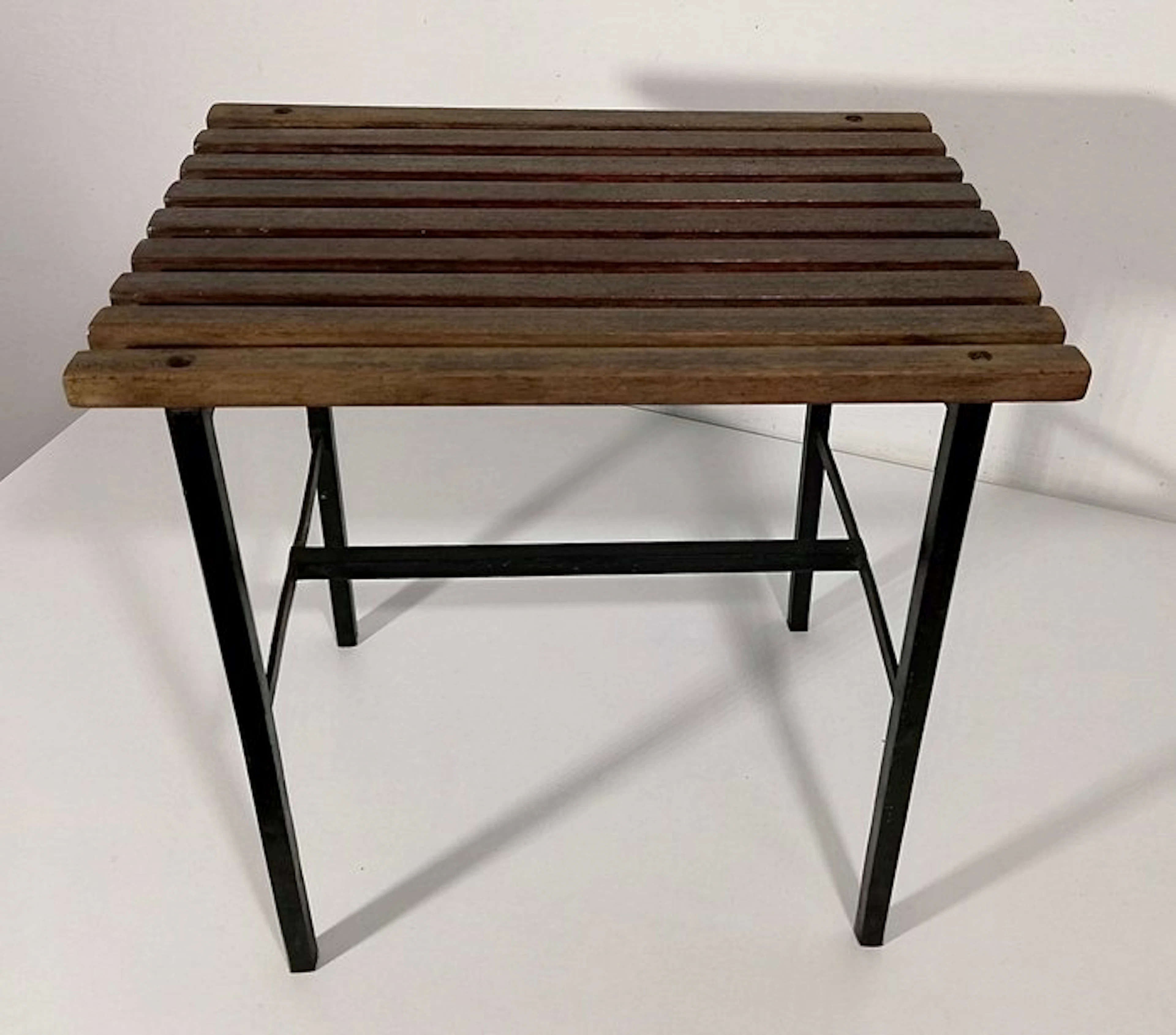 Side table - Vintage Mid-Century Modern Design 1950s - Wood, Brass