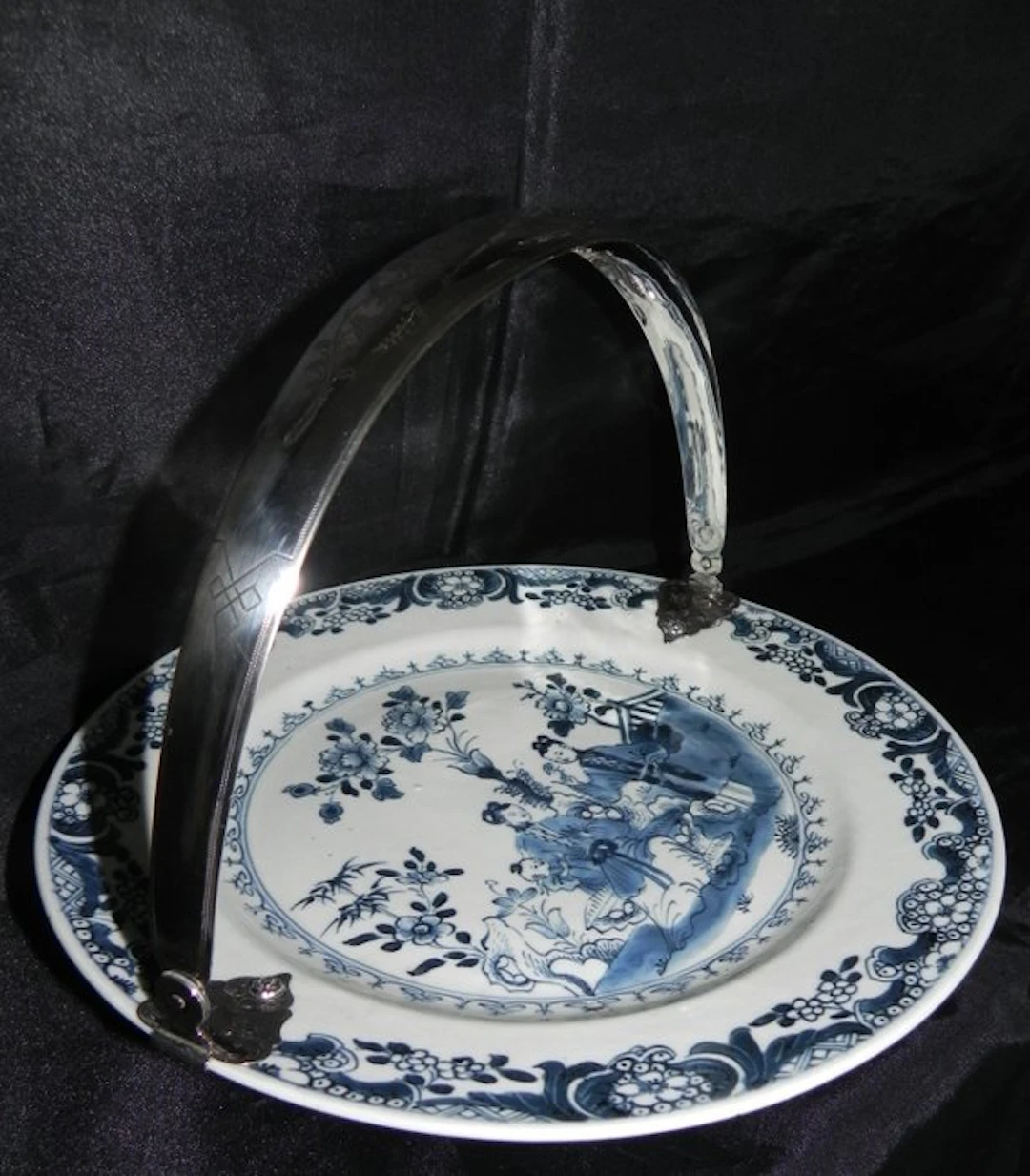 Saucer - Porcelain - Kangxi silver handle