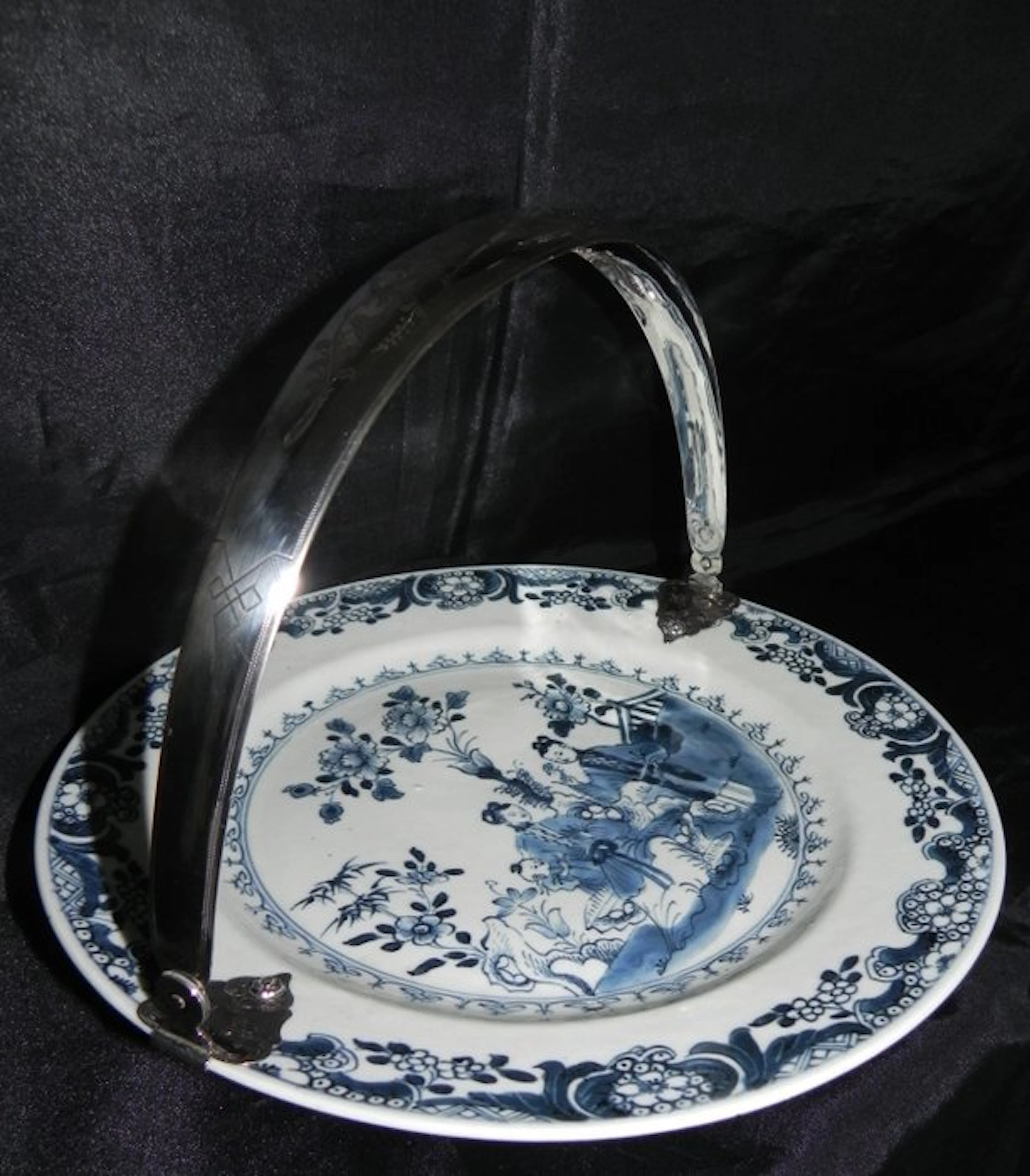 Saucer - Porcelain - Kangxi silver handle