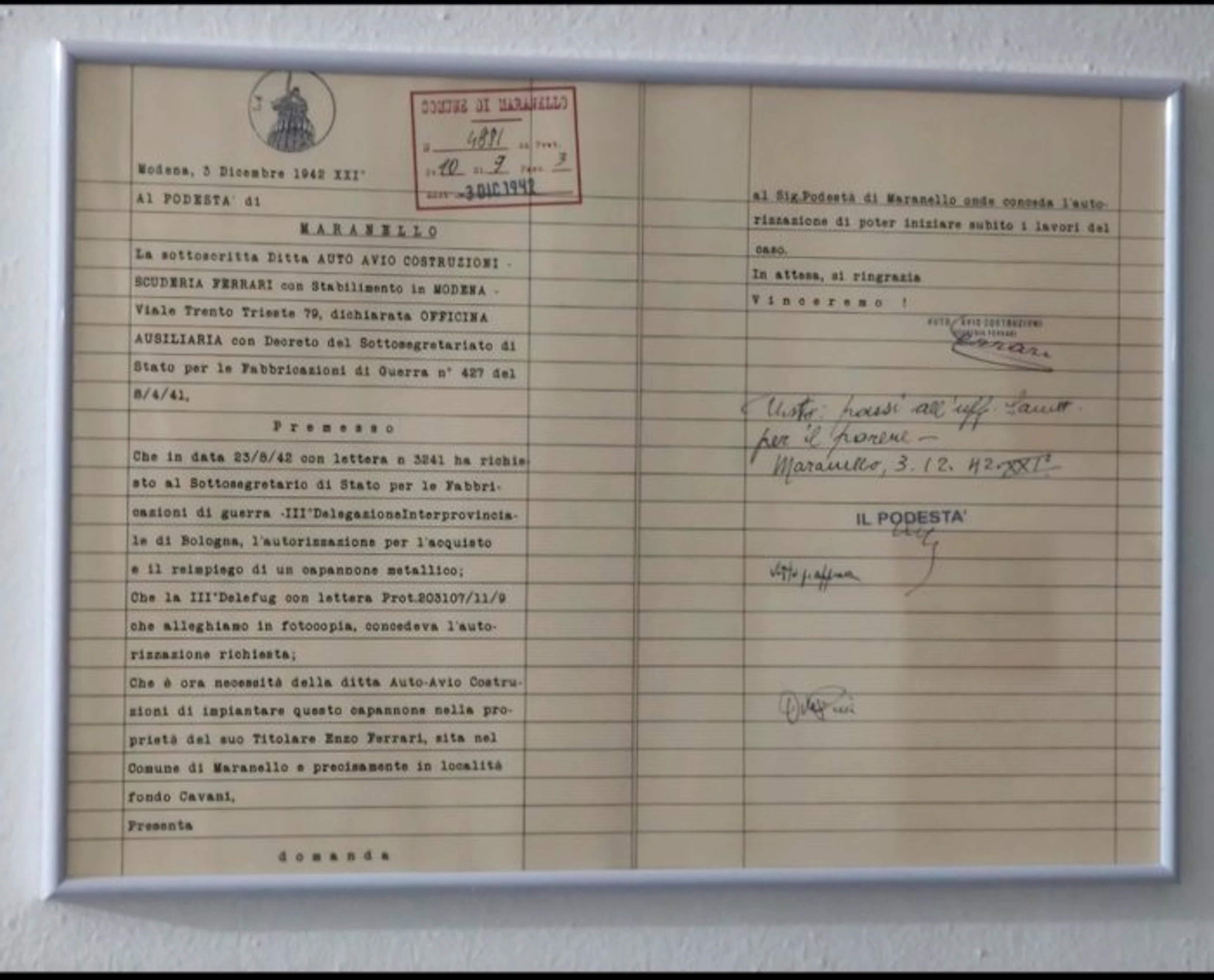 Certificate - Old Timer Ferrari - Ferrari - Ferrari...