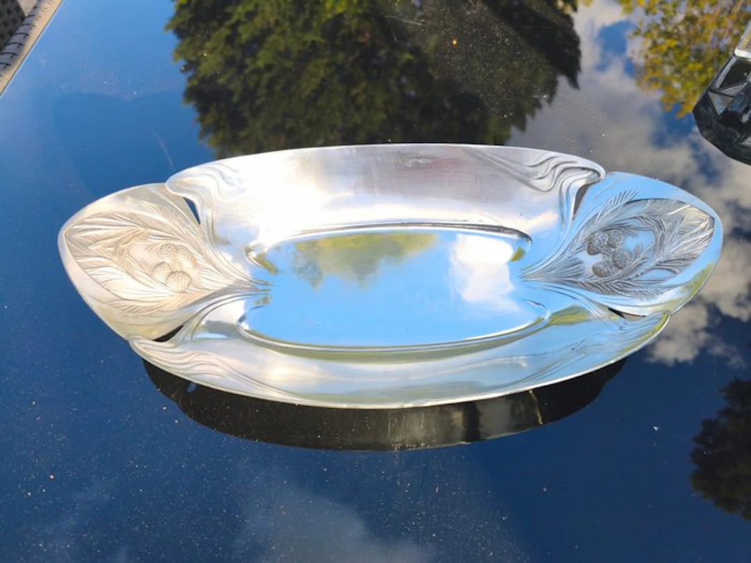 Gallia Christofle - Bread basket - Pine cone - Silverplated
