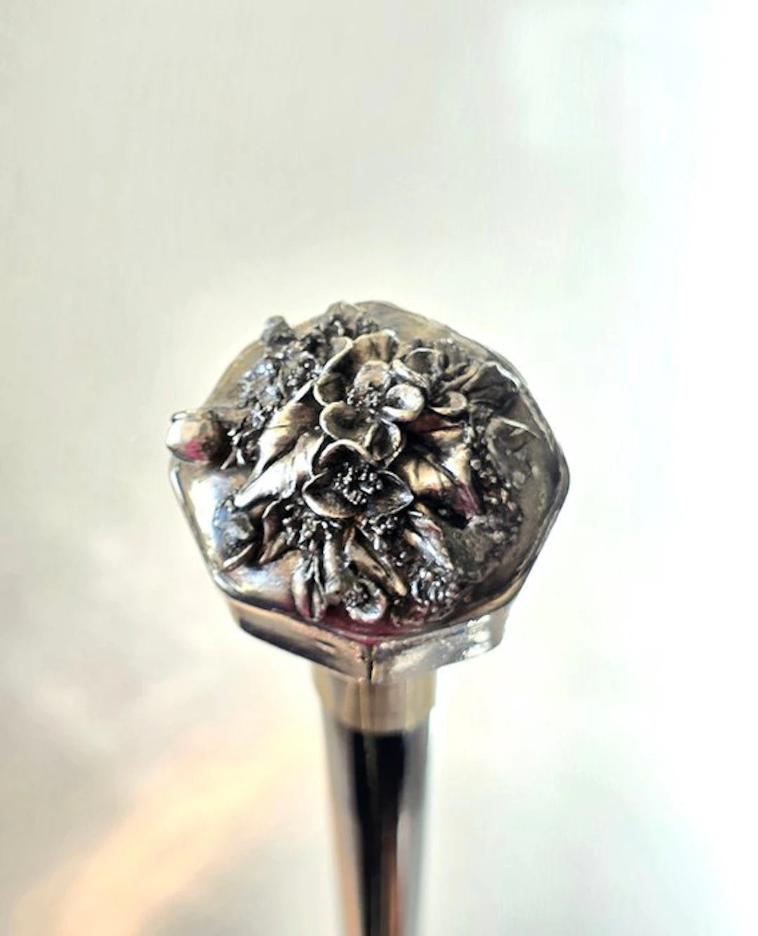 Walking stick - Silver, Wood - Silver 875