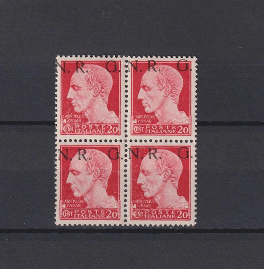 Italy 1943/1943 - Block of four with overprint G.N.R