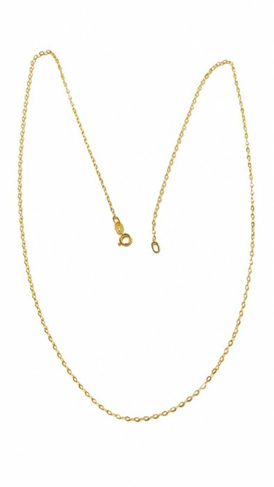 No reserve price - Necklace - 18 kt. Yellow gold - Necklace 50 cm - 0.9/1 g