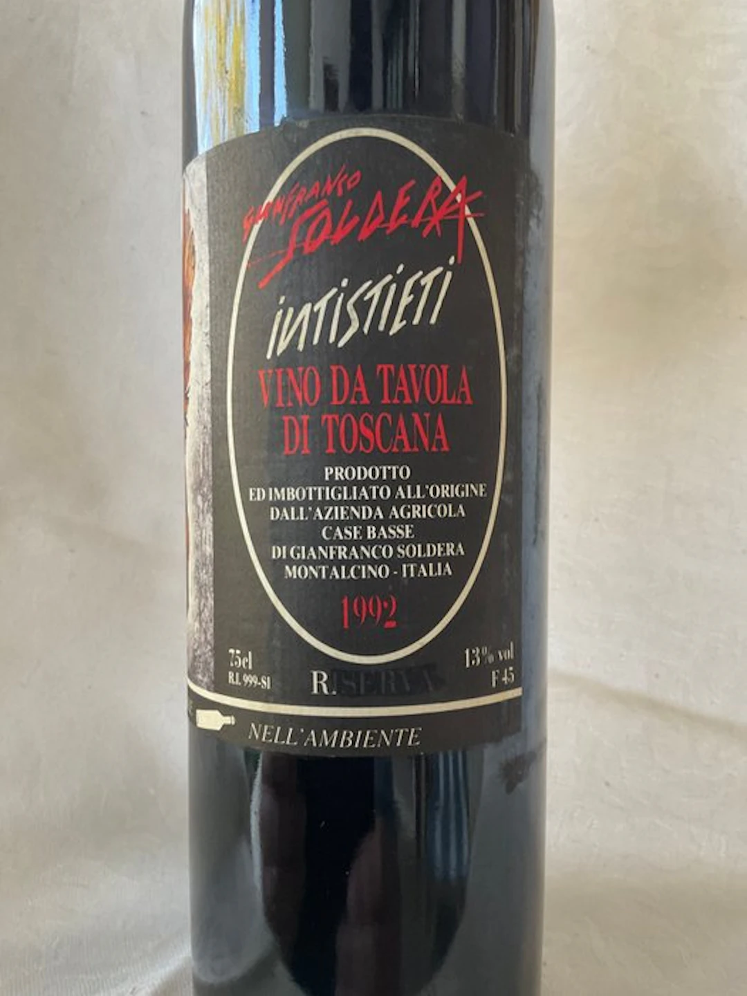 1992 Case Basse Gianfranco Soldera, Intistieti - Tuscany DOCG - 1