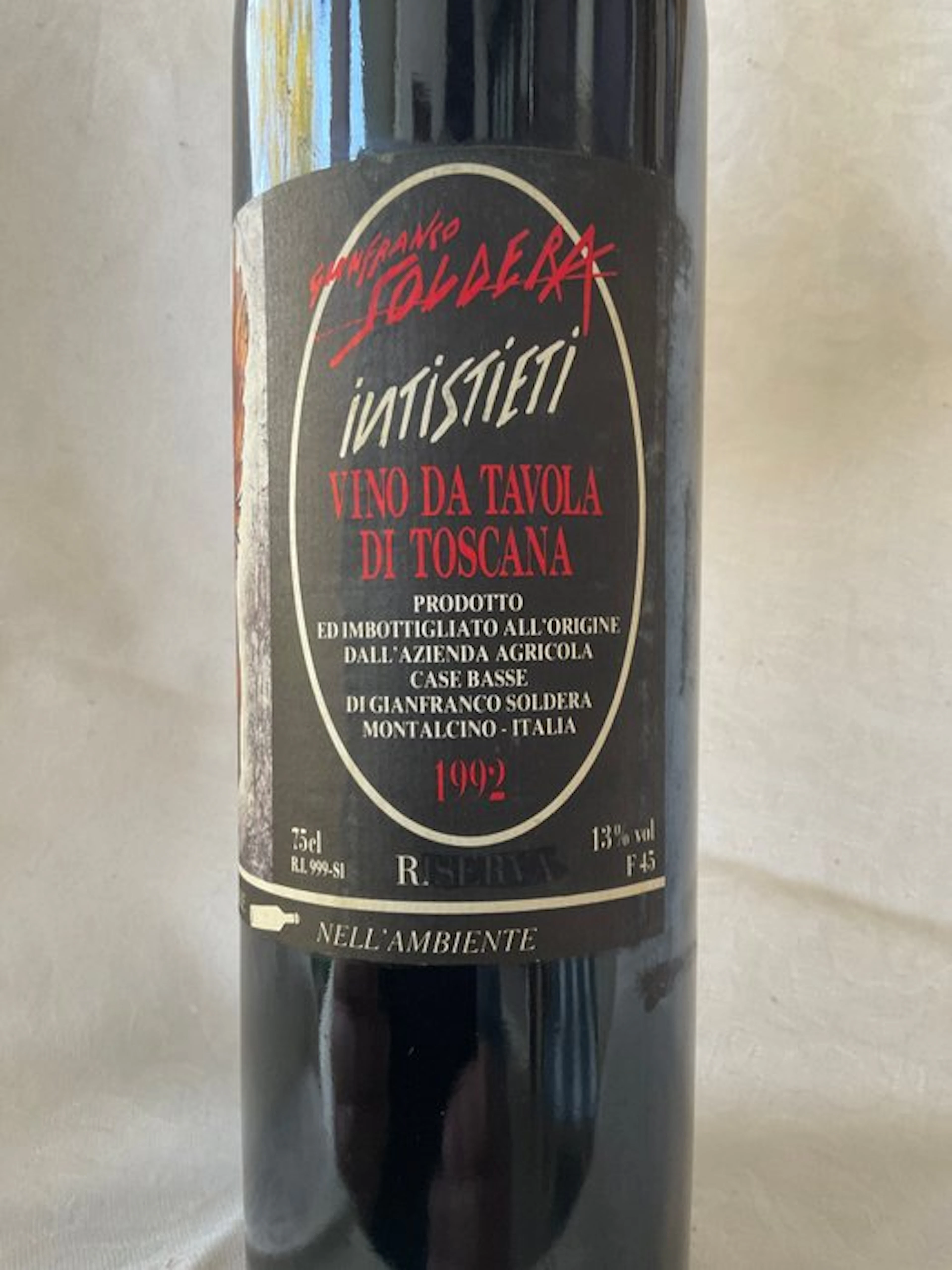 1992 Case Basse Gianfranco Soldera, Intistieti - Tuscany DOCG - 1