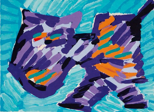 Karel Appel (1921-2006) - Walking cat