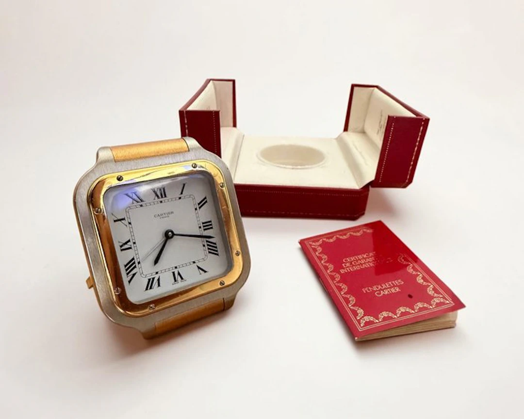 Table clock - Steel - 1980-1990 - Cartier