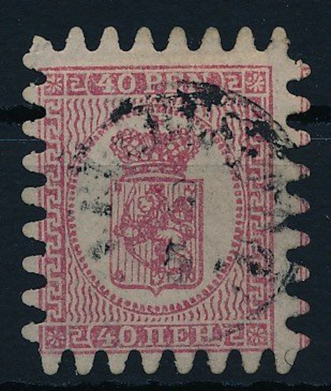 Finland 1858 - Coat of arms drawing 40 kopeks