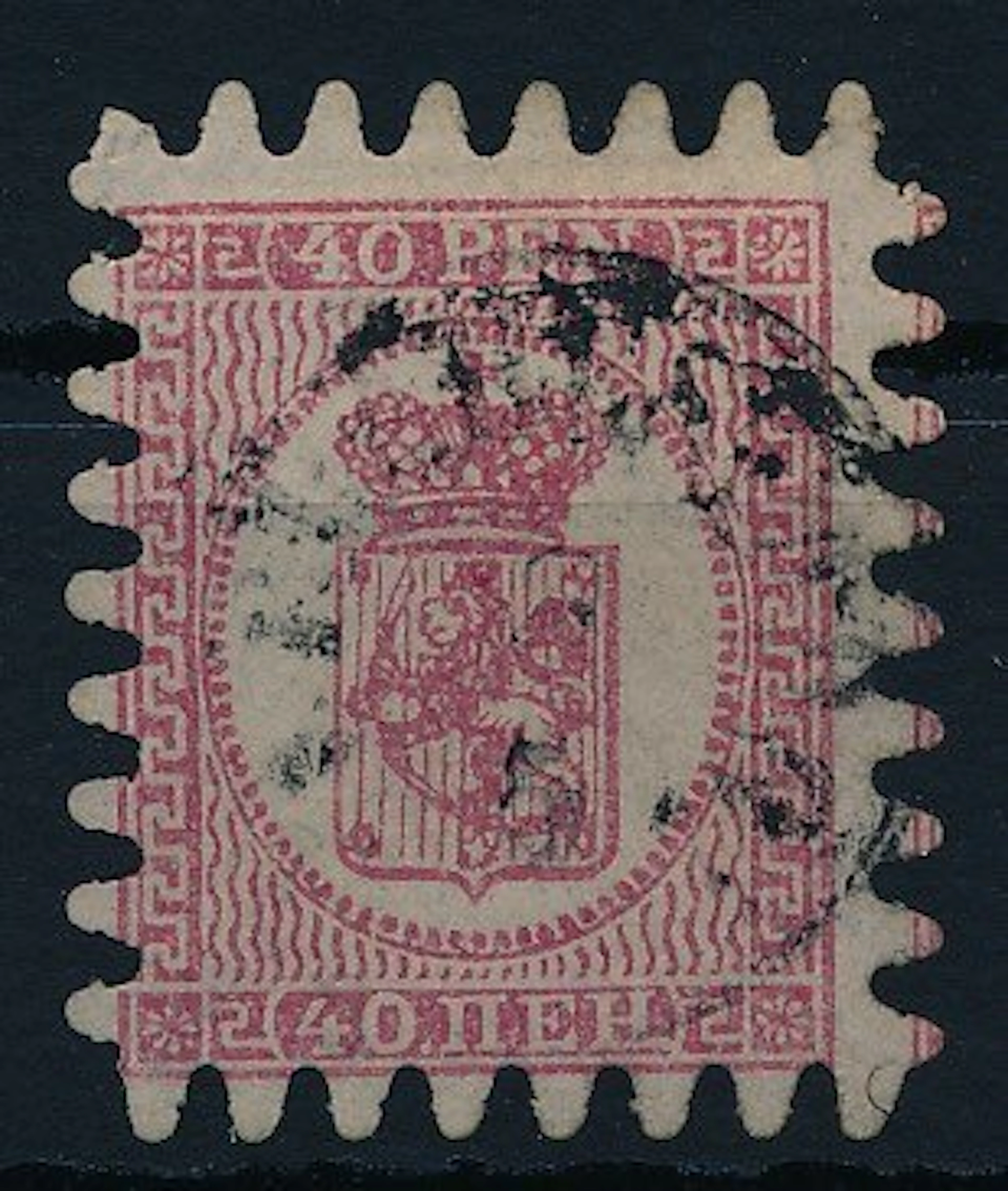 Finland 1858 - Coat of arms drawing 40 kopeks