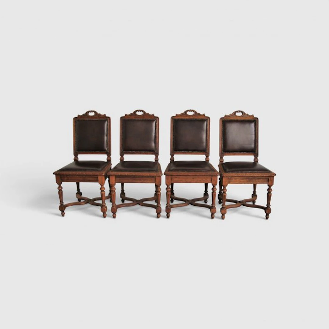 Chair - Oak, Leather - Delivery to the EU is possible.