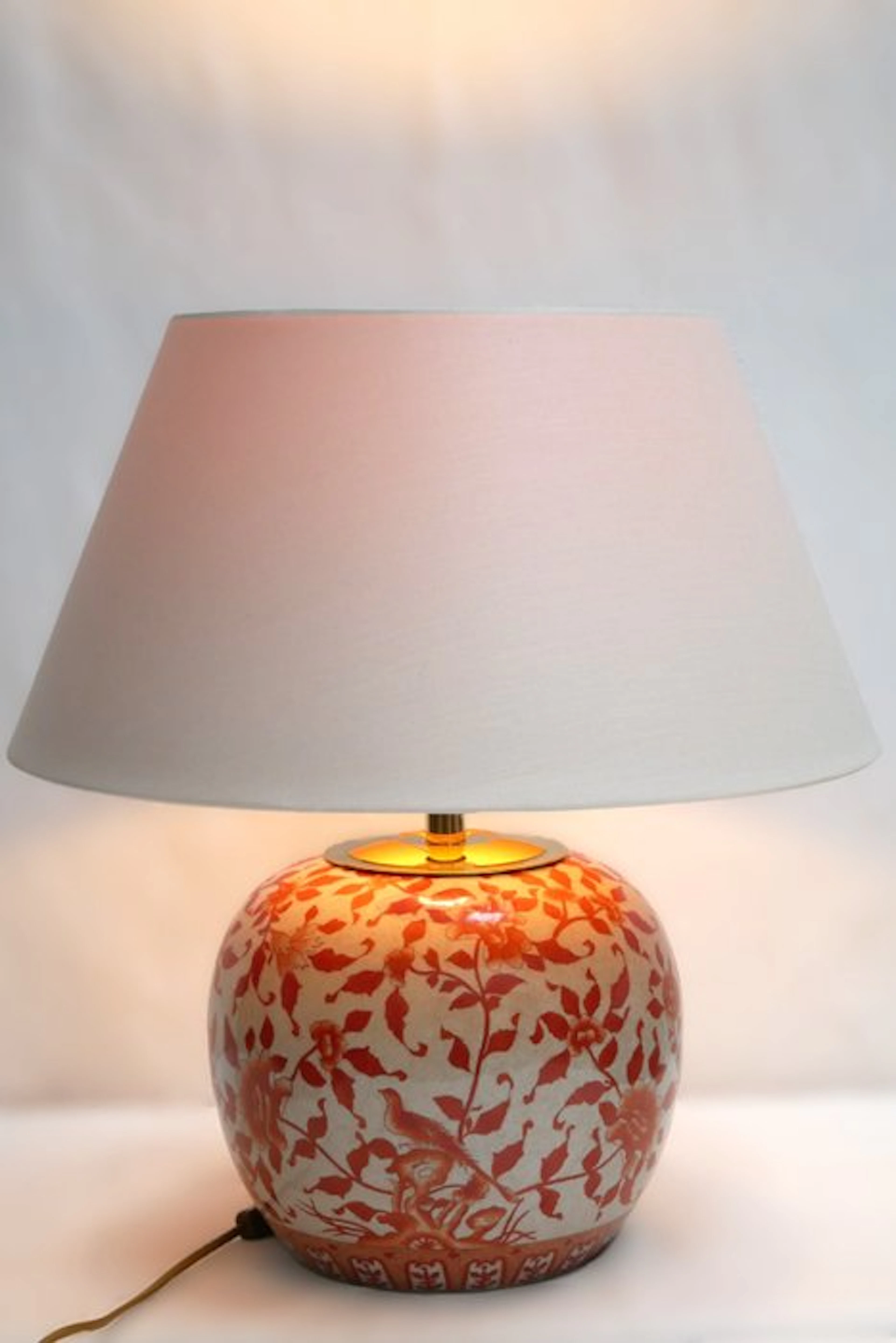 Lamp - Porcelain, Brass, hand-painted - made in Germany