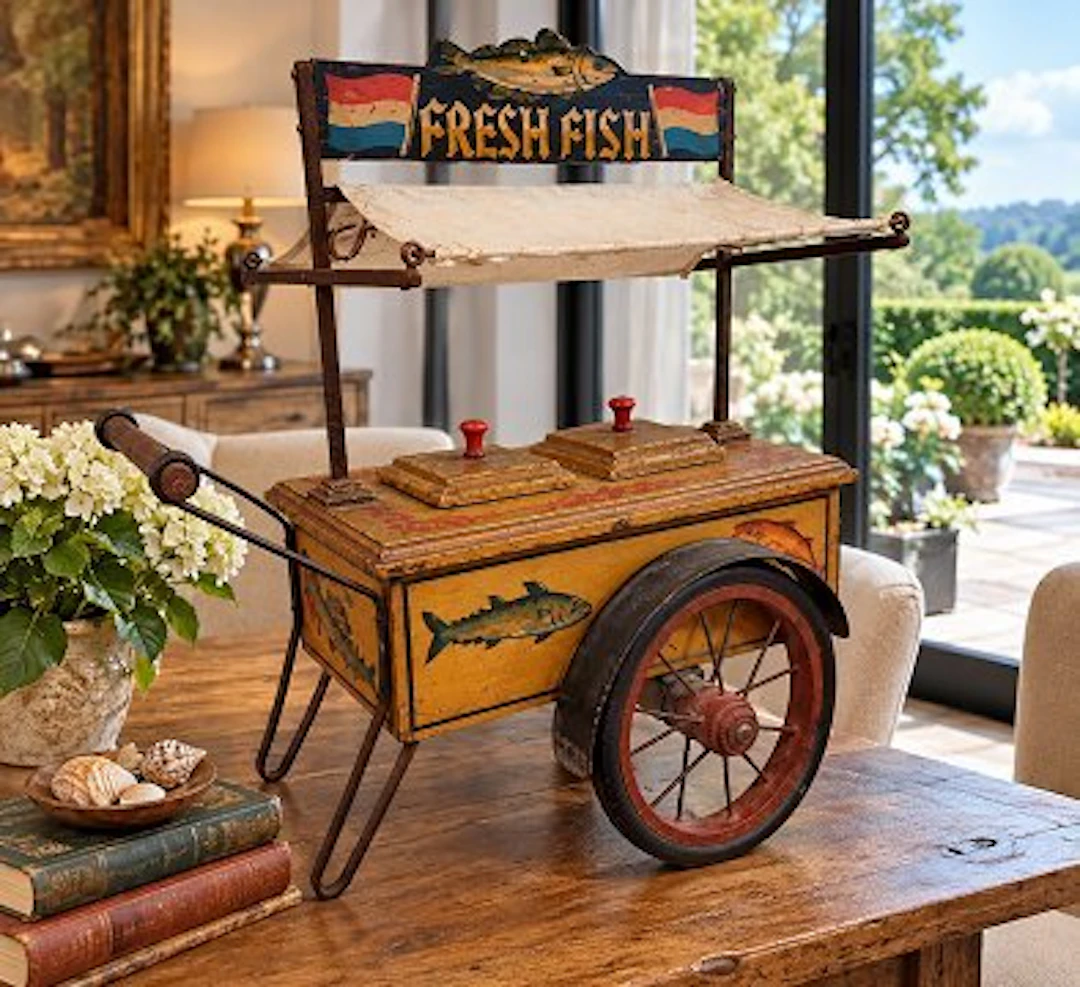 Decorative ornament - Europe - Miniature fish cart