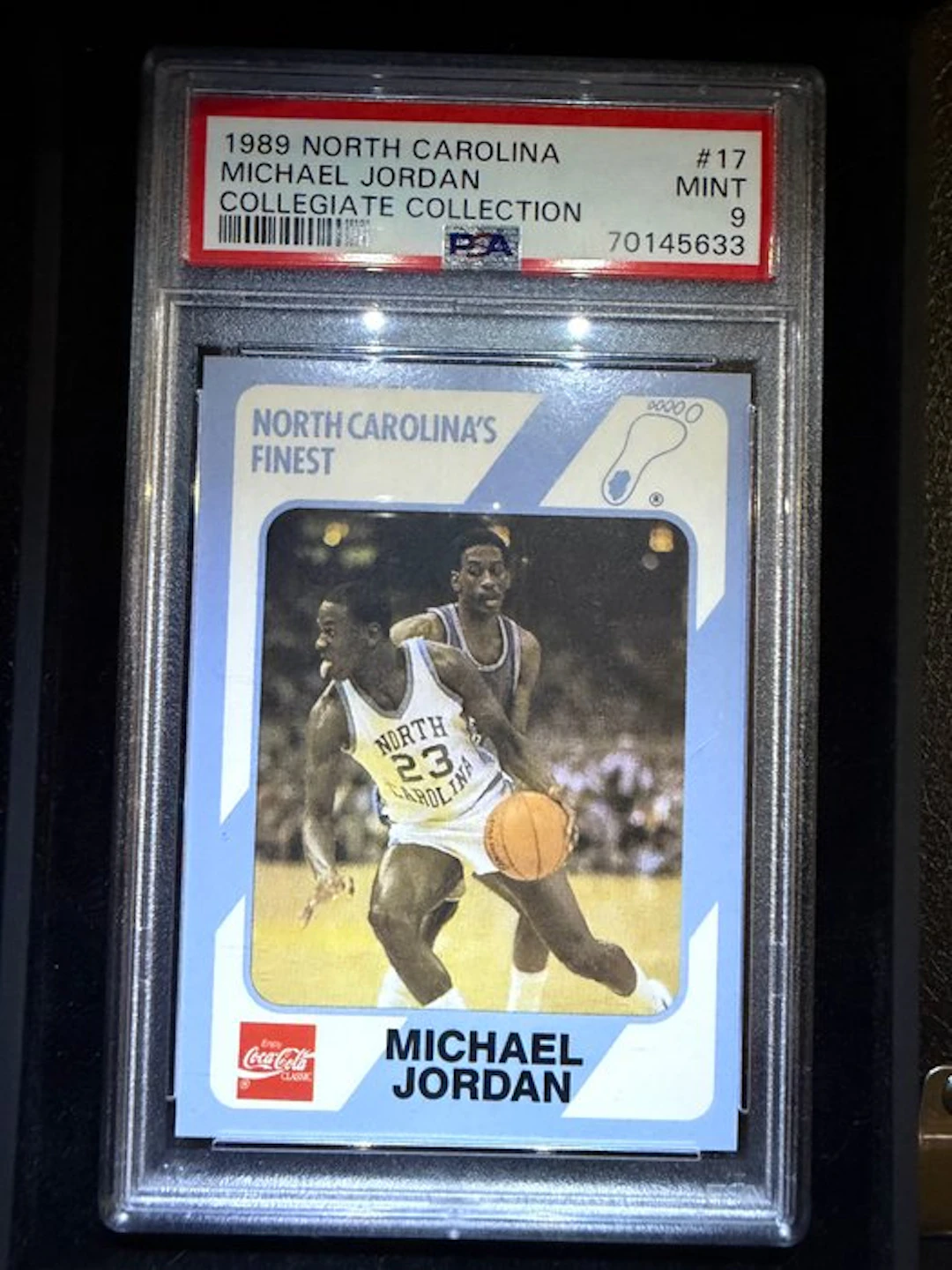 1989 Coca-Cola Collegiate Collection Michael Jordan #17 - PSA 9 - 1 Graded card