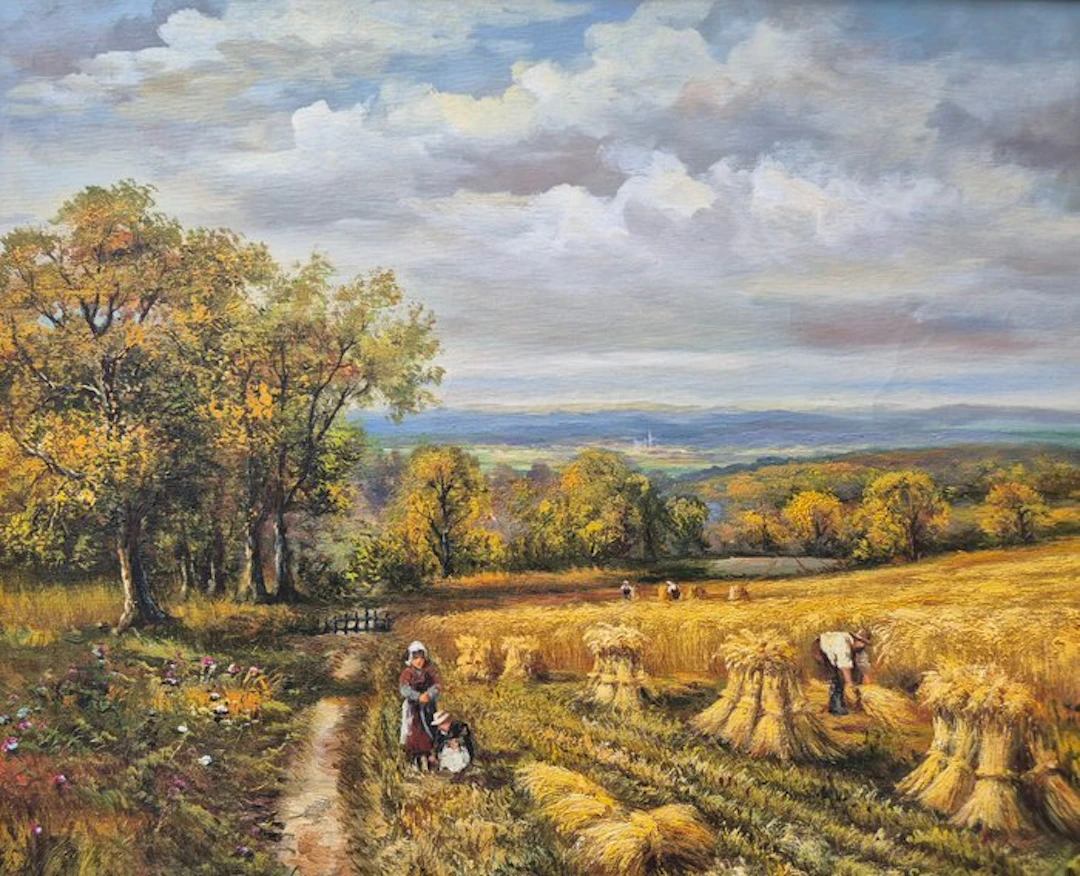 Lorenz (XX) - Bauern bei der Ernte im Feld