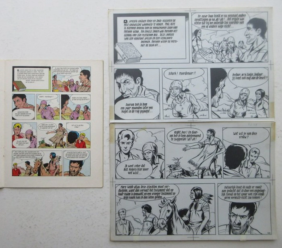 Bessy 85 - Originele pagina (p.25) - De drie vlechten - 1 original page - 1970