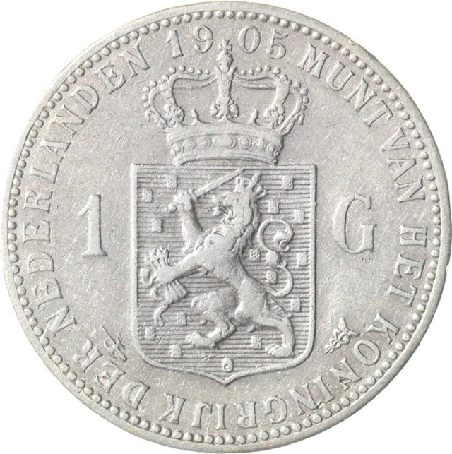 Netherlands. Wilhelmina. 1 Gulden 1905 ZELDZAAM (No reserve price)