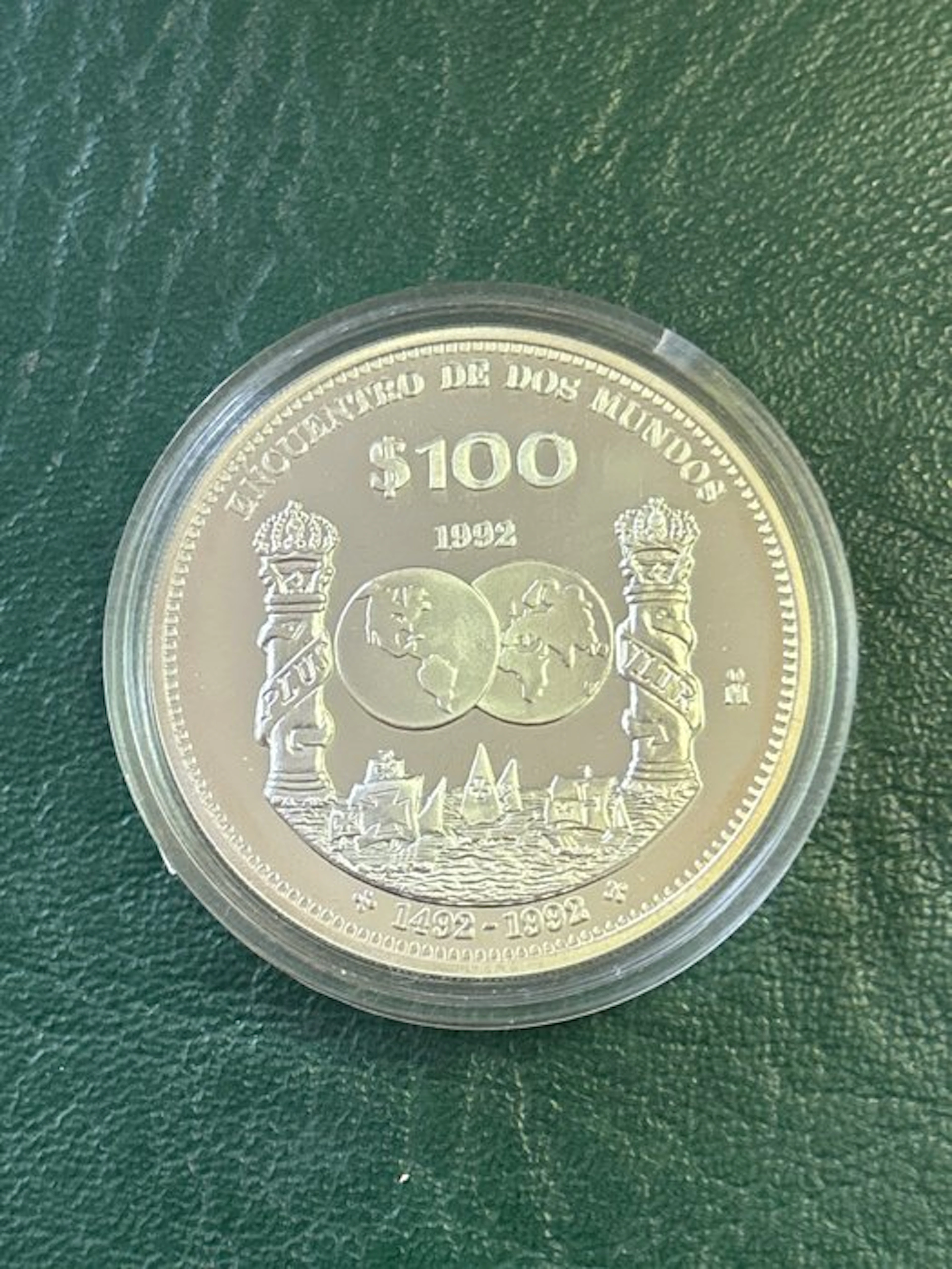 Mexico. 100 Pesos 1992 Encuentro de dos Mundos, Proof (No reserve price)