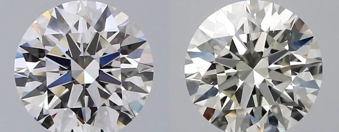 2 pcs Diamond (Natural) - 0.67 ct - Round - G - VVS1...