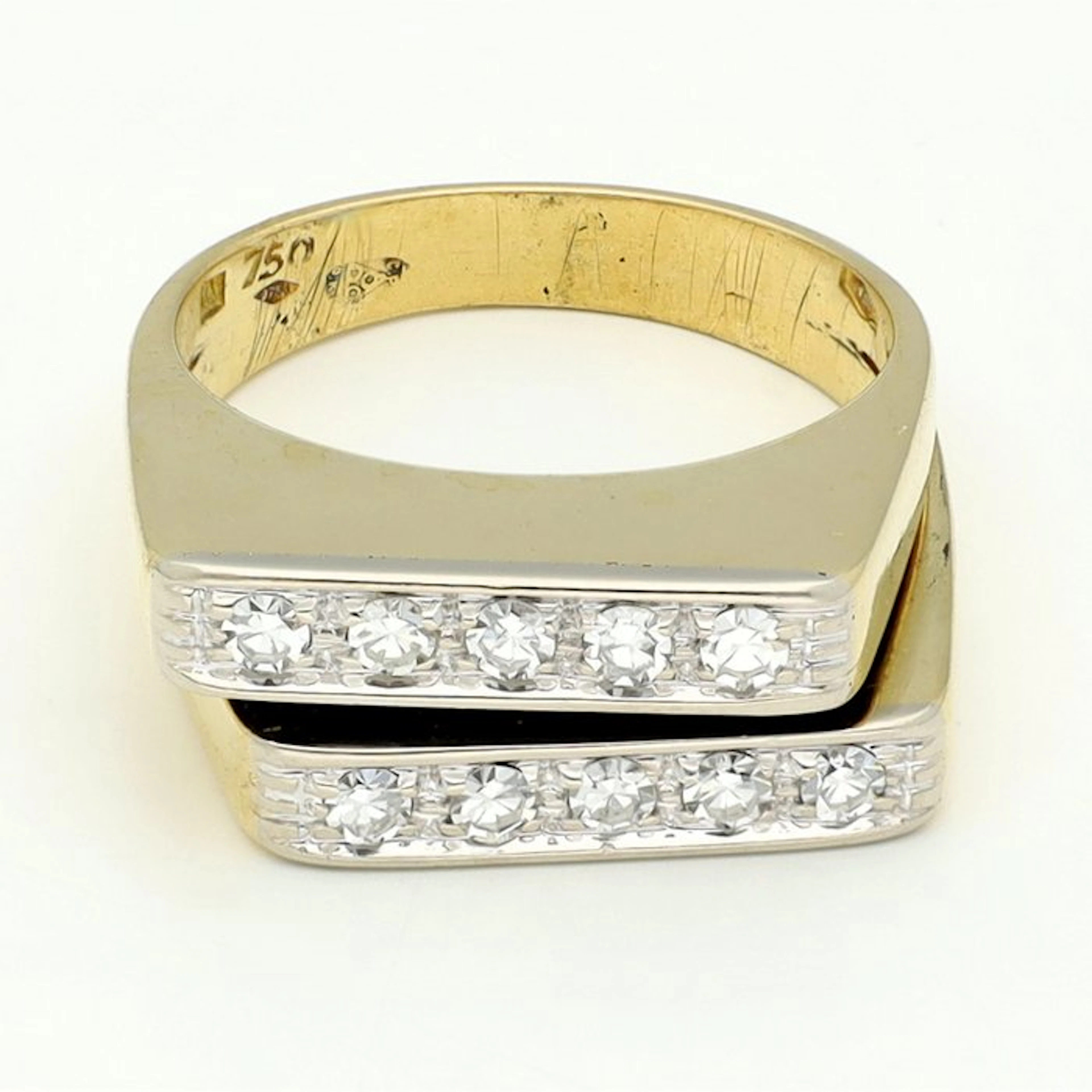 Ring - 18 kt. Yellow gold Diamond (Natural)