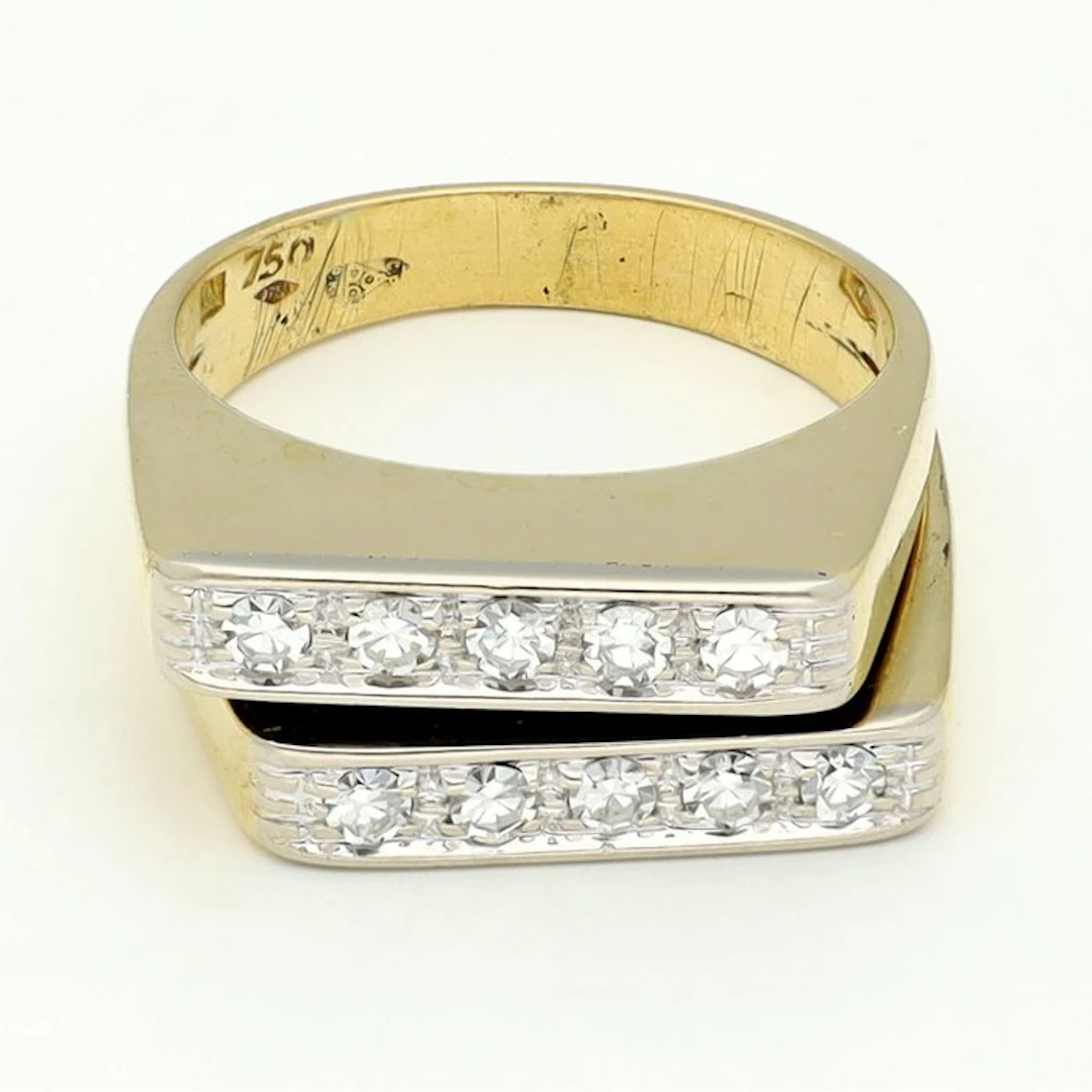 Ring - 18 kt. Yellow gold Diamond (Natural)