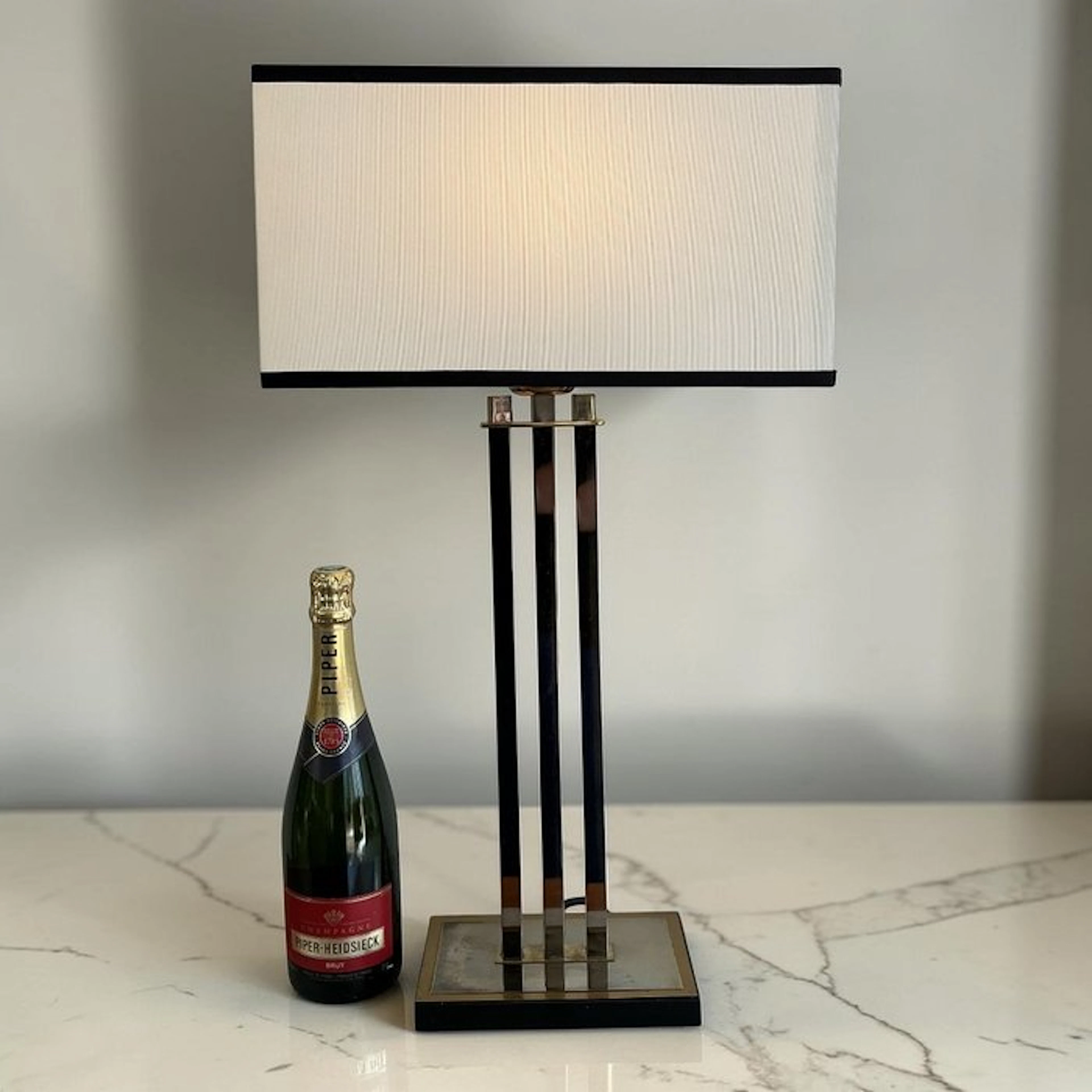 Deknudt in the style of Willy Rizzo - Table lamp - Large...