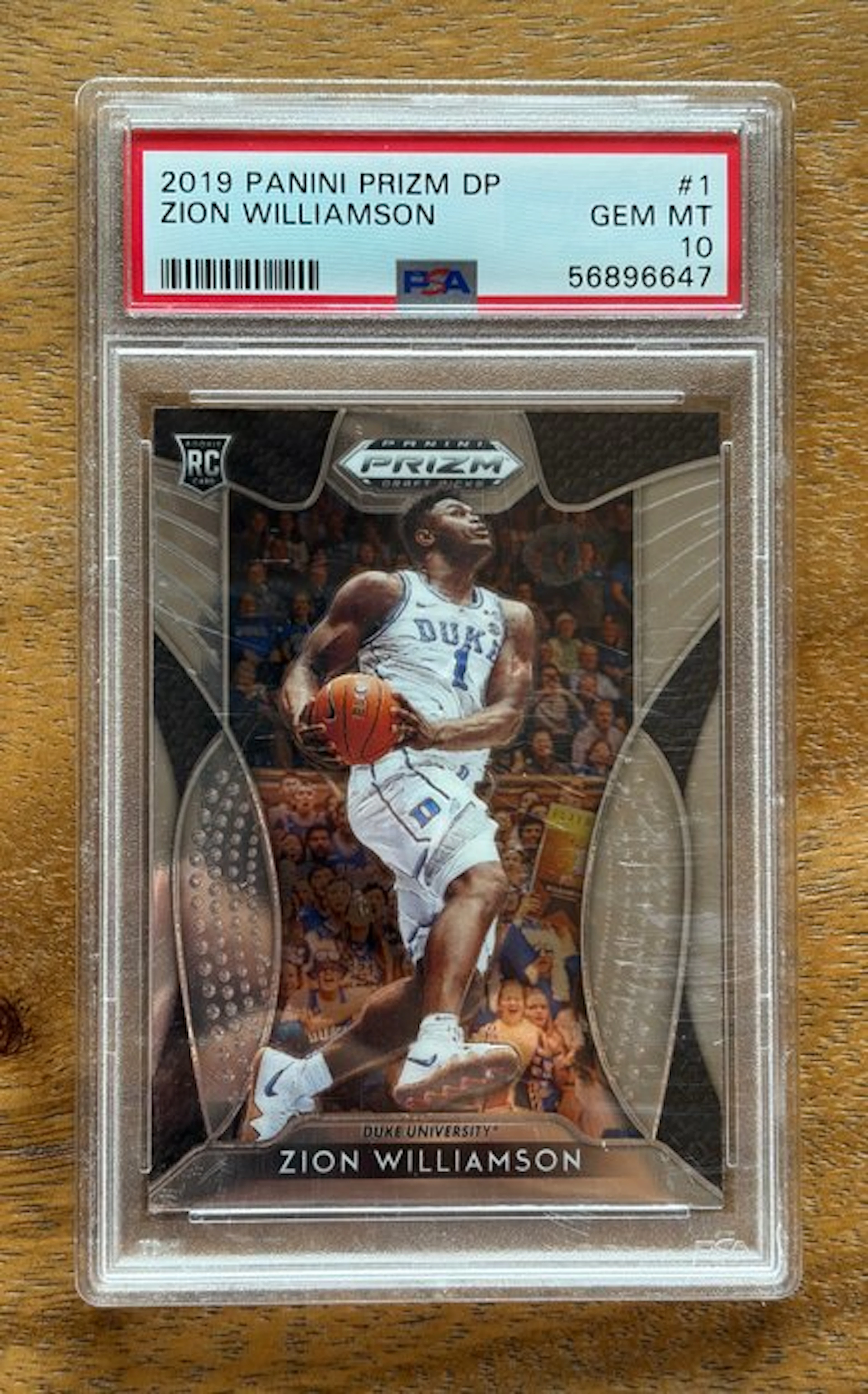 2019 Panini Prizm Zion Williamson #1 Rookie card