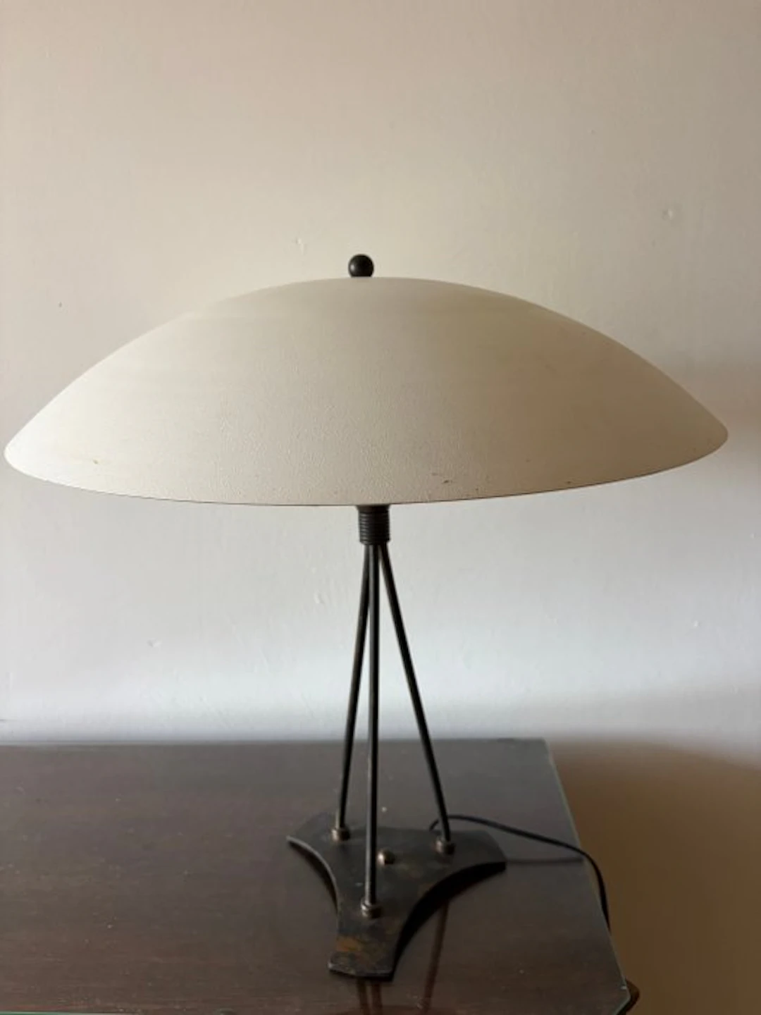 Table lamp - UFO mushroom lamp - Steel, White Metal