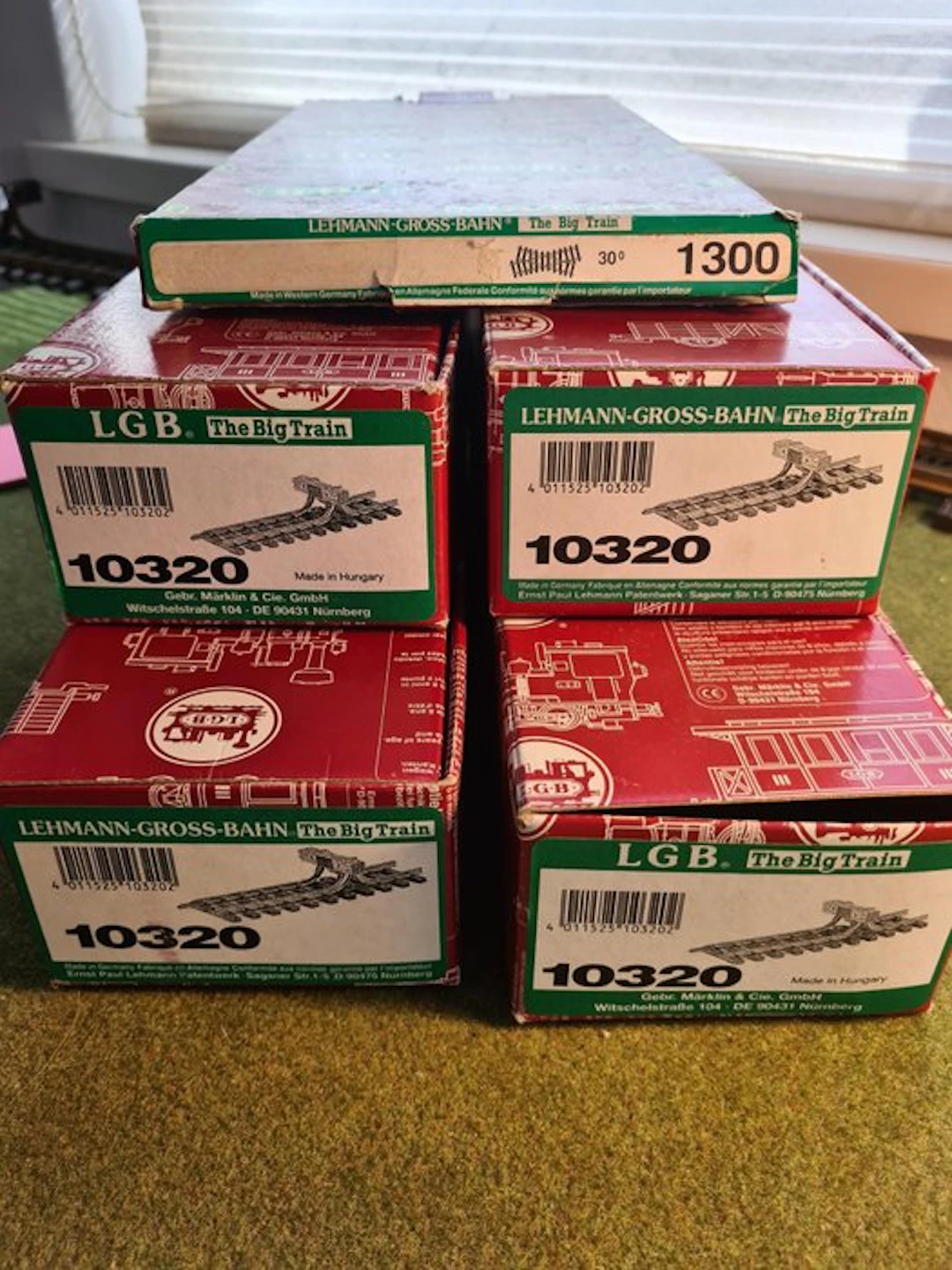 LGB G - 1x 1300 en 4x 10320 - Model train tracks (5) - A...