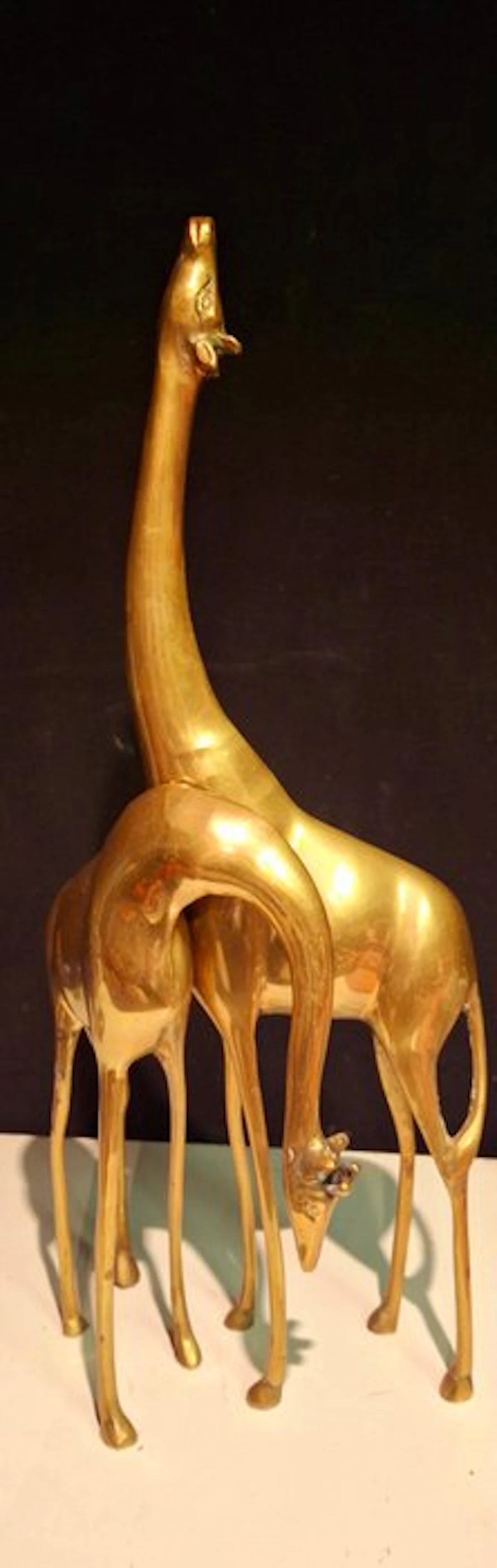 Statue, Messing Giraffen – Hollywood Regency Stijl – Jaren 60/70 -