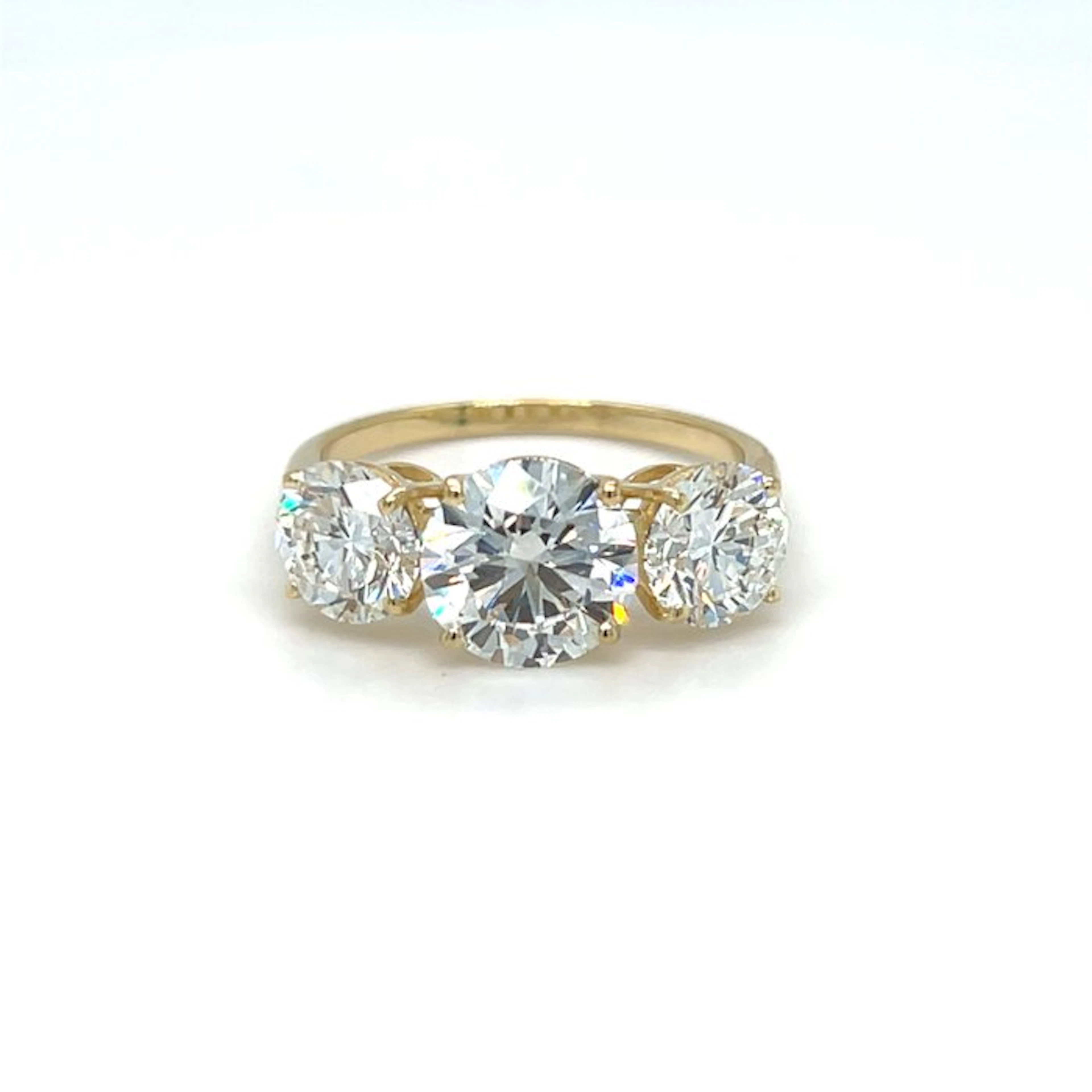No reserve price - Ring - 14 kt. Yellow gold - 4.16ct. tw. Diamond (Lab-grown)