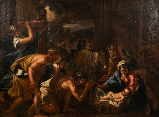 Italian school (XVIII) - Adoracion al Niño
