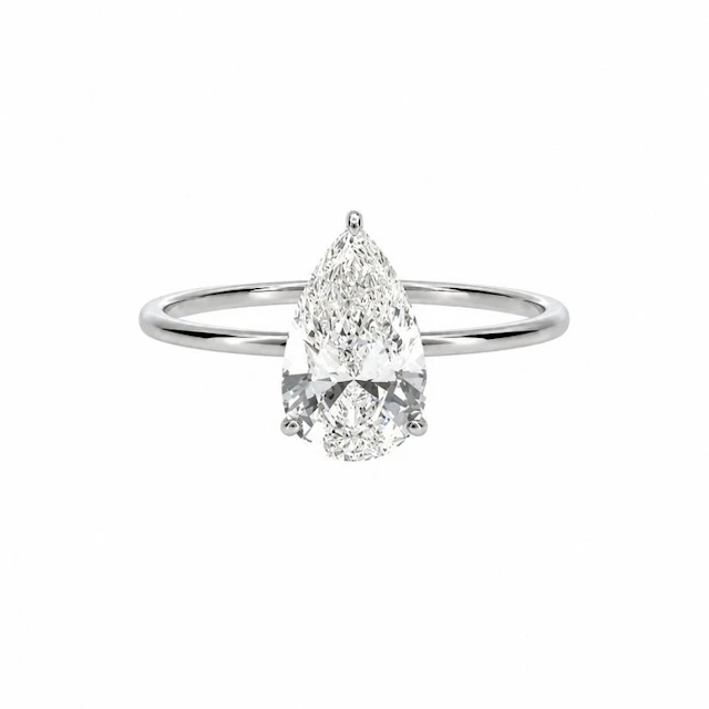 No reserve price - Ring - 14 kt. White gold - 2.04ct. tw. Diamond (Lab-grown)