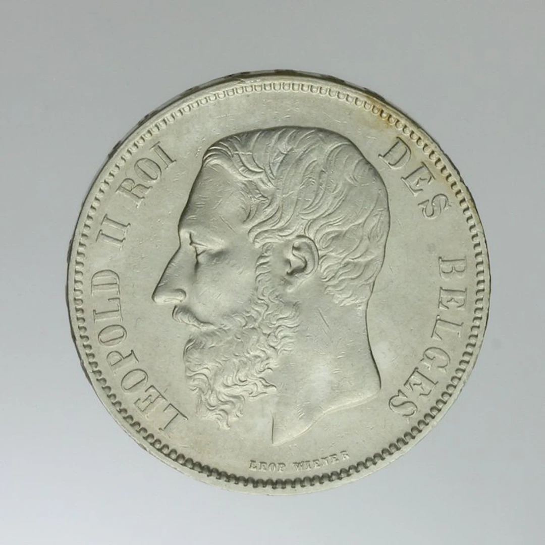 Belgium. Leopold II. 5 Francs 1870 (No reserve price)