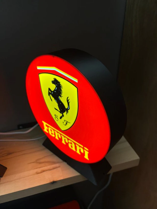 Ferrari - Ferrari lighted sign replica - Lighted sign - Plastic