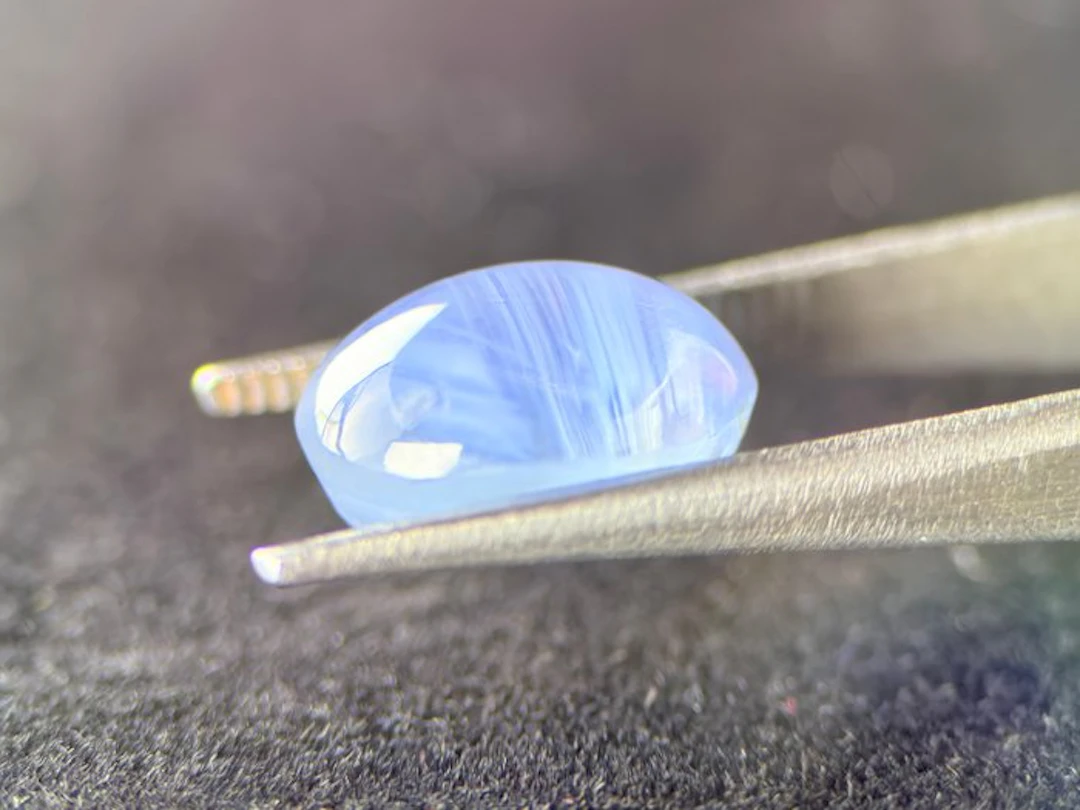 Blue Star Sapphire - 7.47 ct - Gem research Swiss Lab (GRS) - NO Heat
