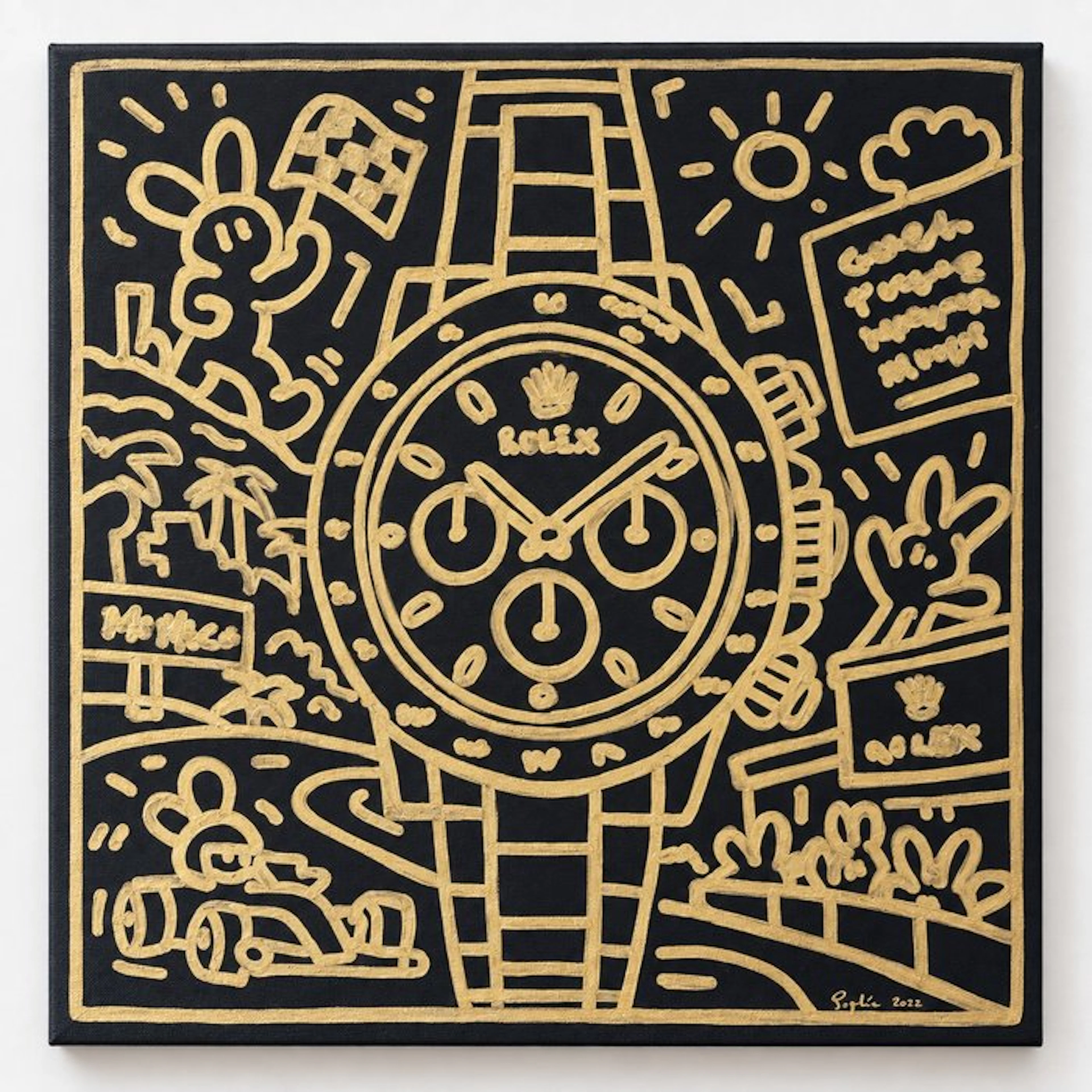 POPLEA - - DAYTONA GOLDEN TIME XXL— POPLEA 90x90cm