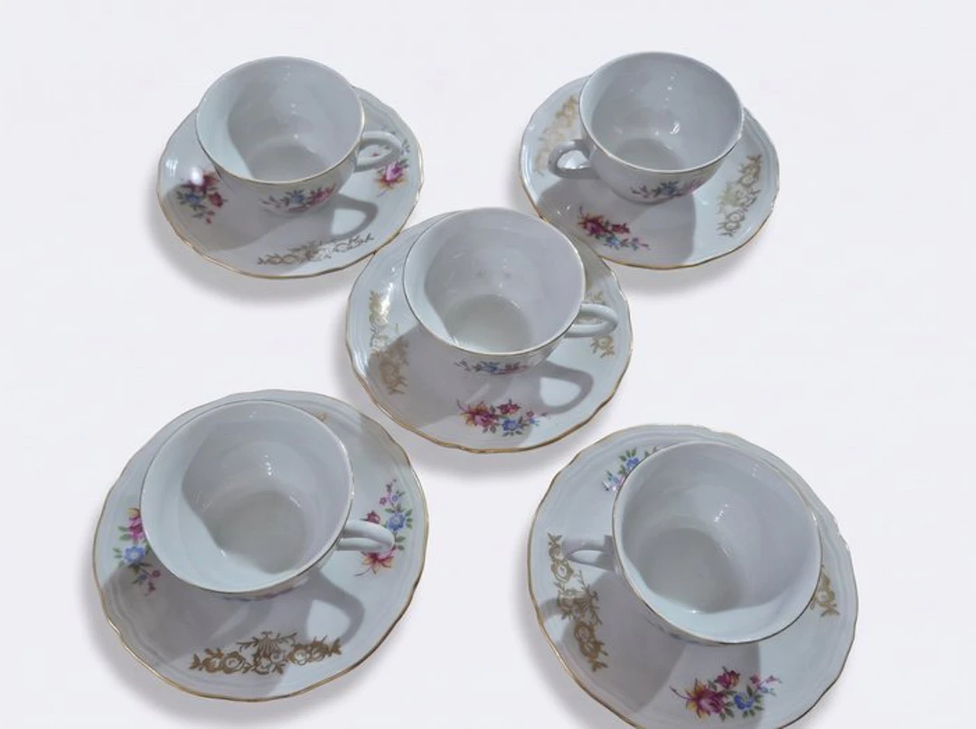 Coffee set (10) - Porcelain