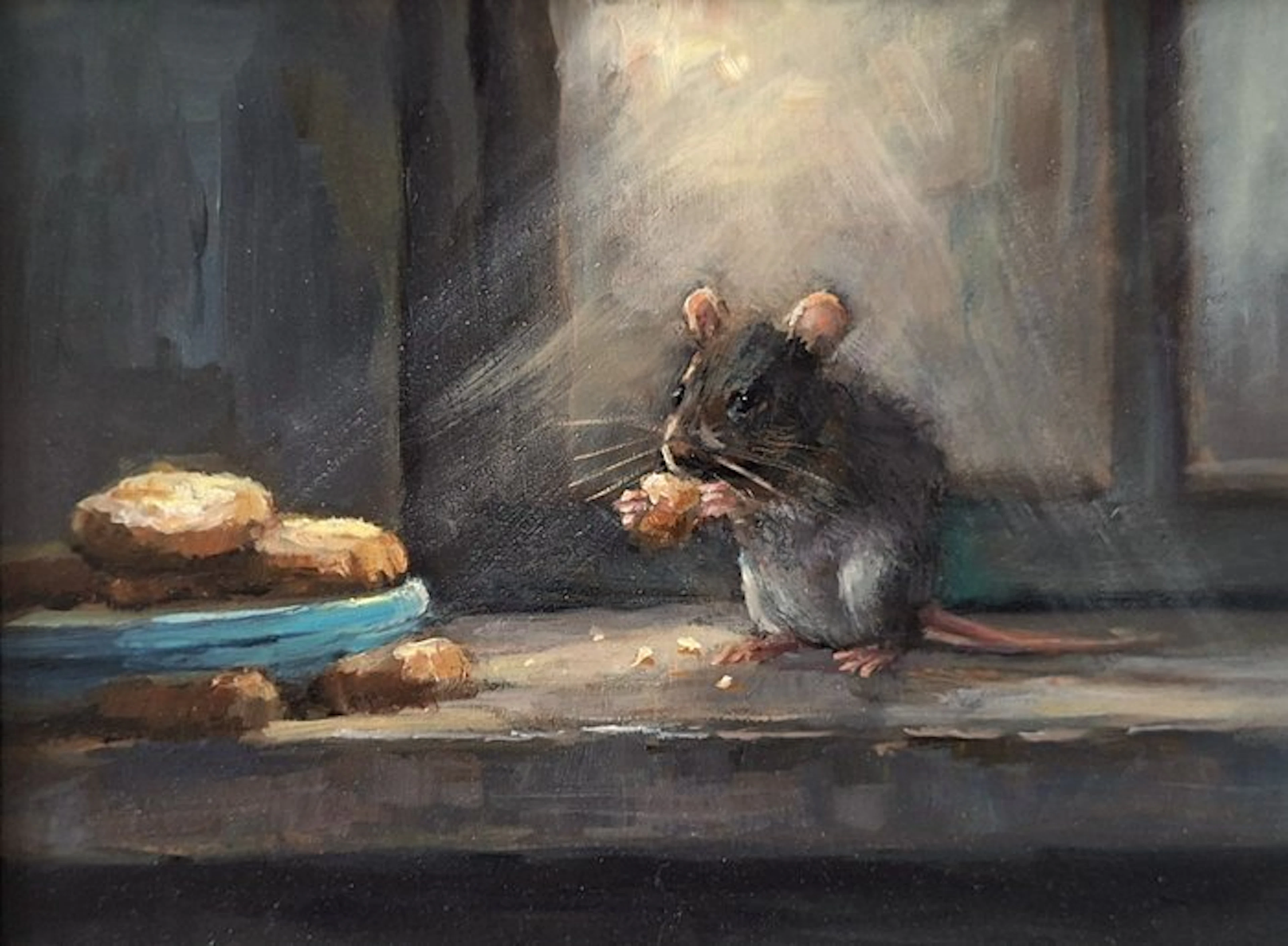Mijnbergen - Muis snoept van de koekjes