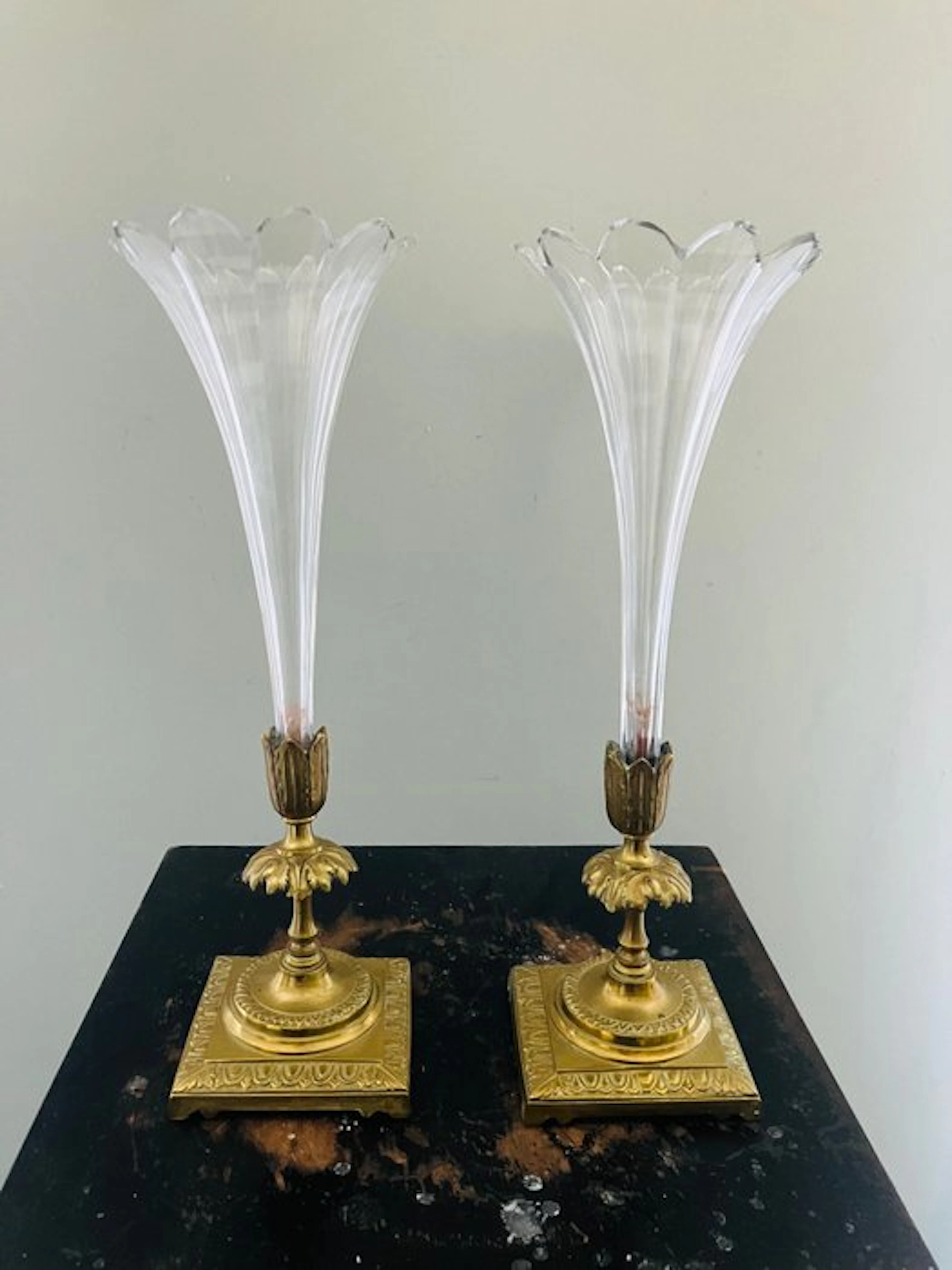 Vase (2) - Gilt bronze - Napoleon III vases