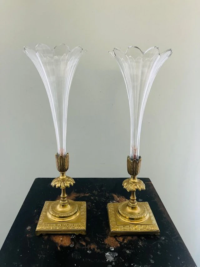 Vase (2) - Gilt bronze - Napoleon III vases