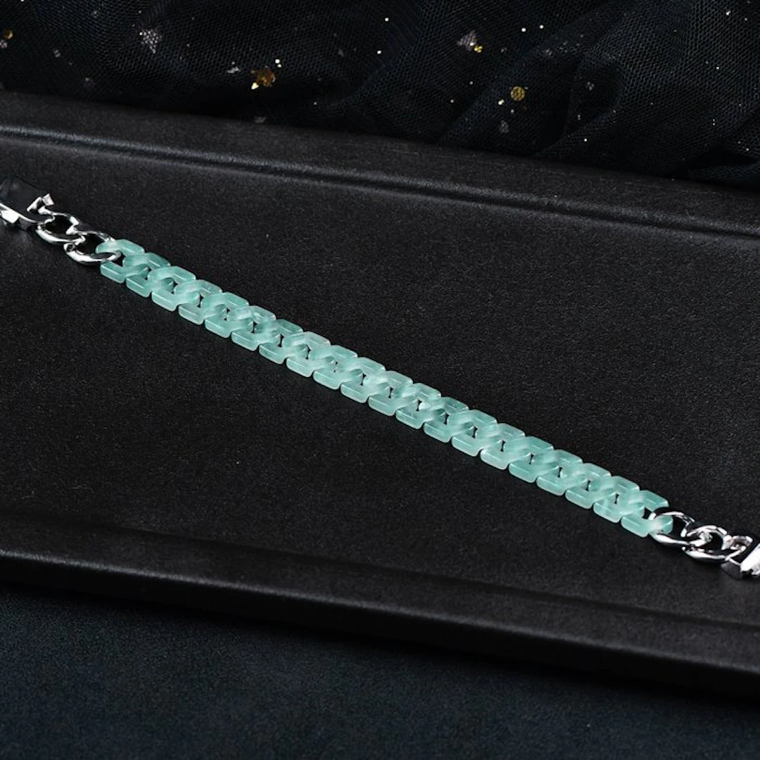 ALGT Certified - Masterful Natural Jadeite Jade Bracelet...