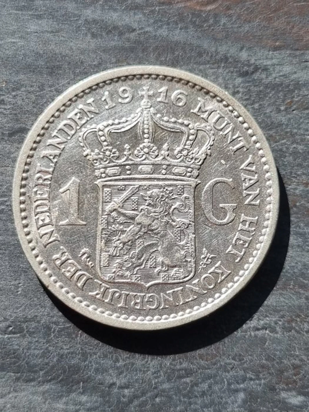 Netherlands. Wilhelmina. 1 Gulden 1916 (No reserve price)