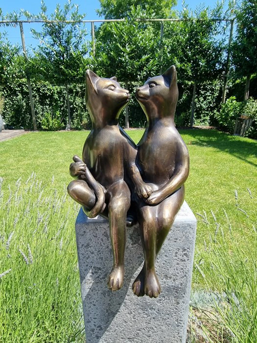 Figurine - Cats in love - Bronze