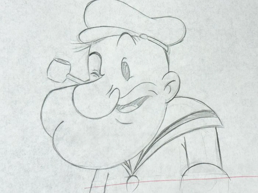 King Features - Original animation drawing of Popeye...