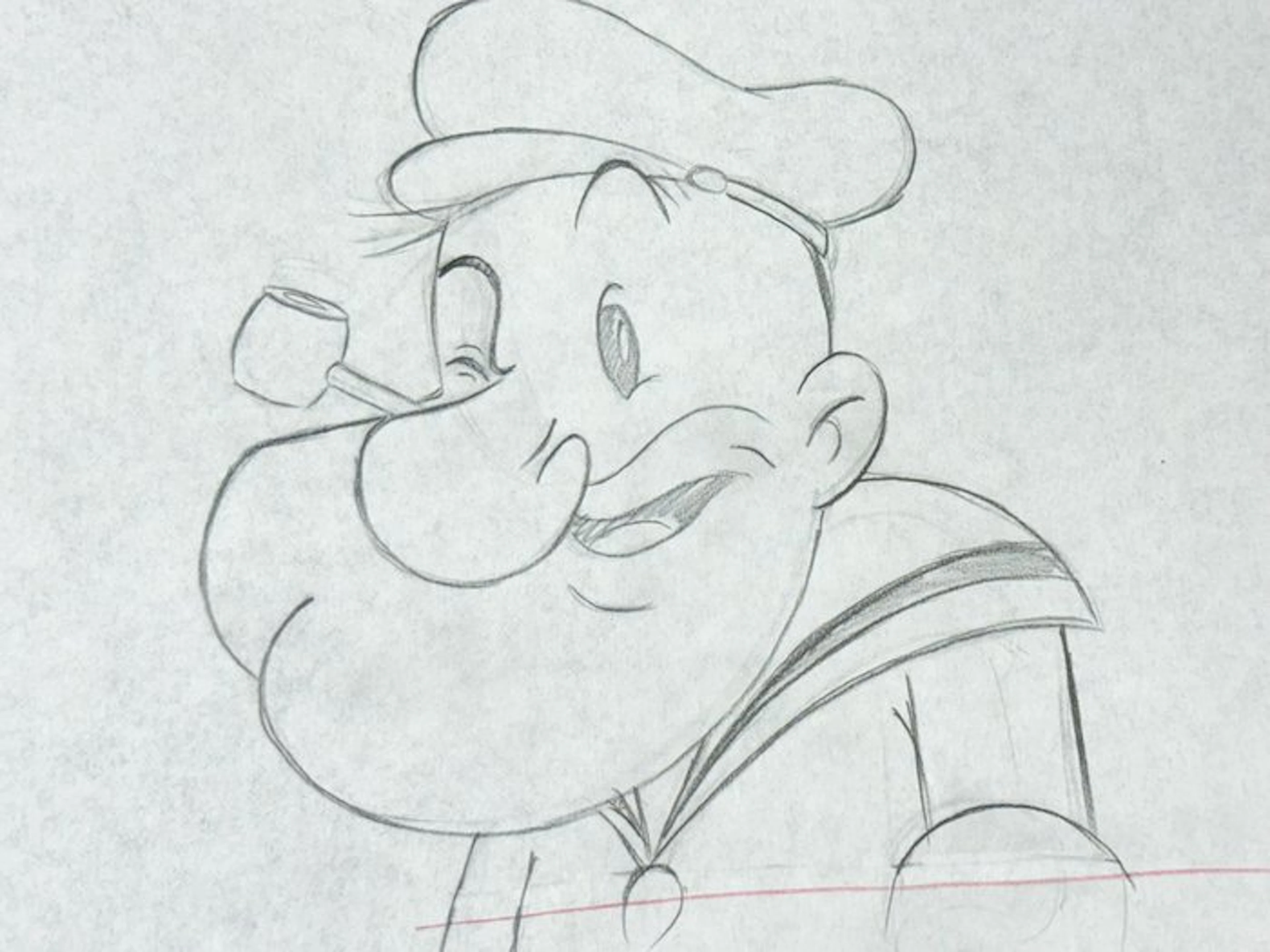 King Features - Original animation drawing of Popeye...