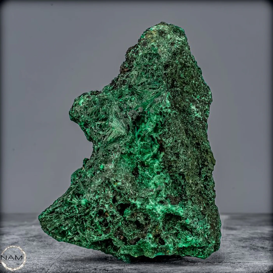 Radiant Nature – Natural fibrous malachite from the Congo- 1118.66 g