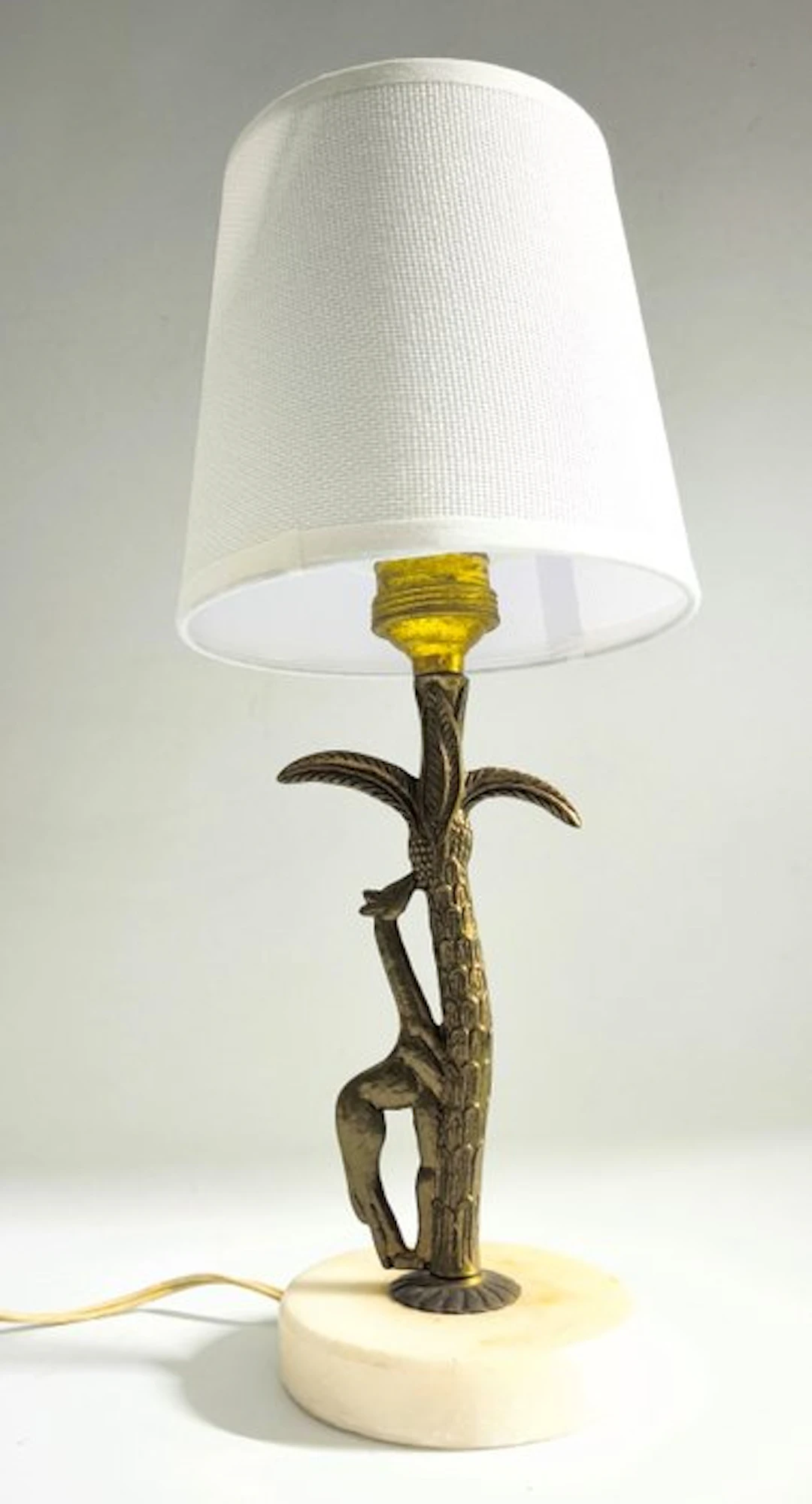 Table lamp - Marble, Bronze - Hollywood Regency