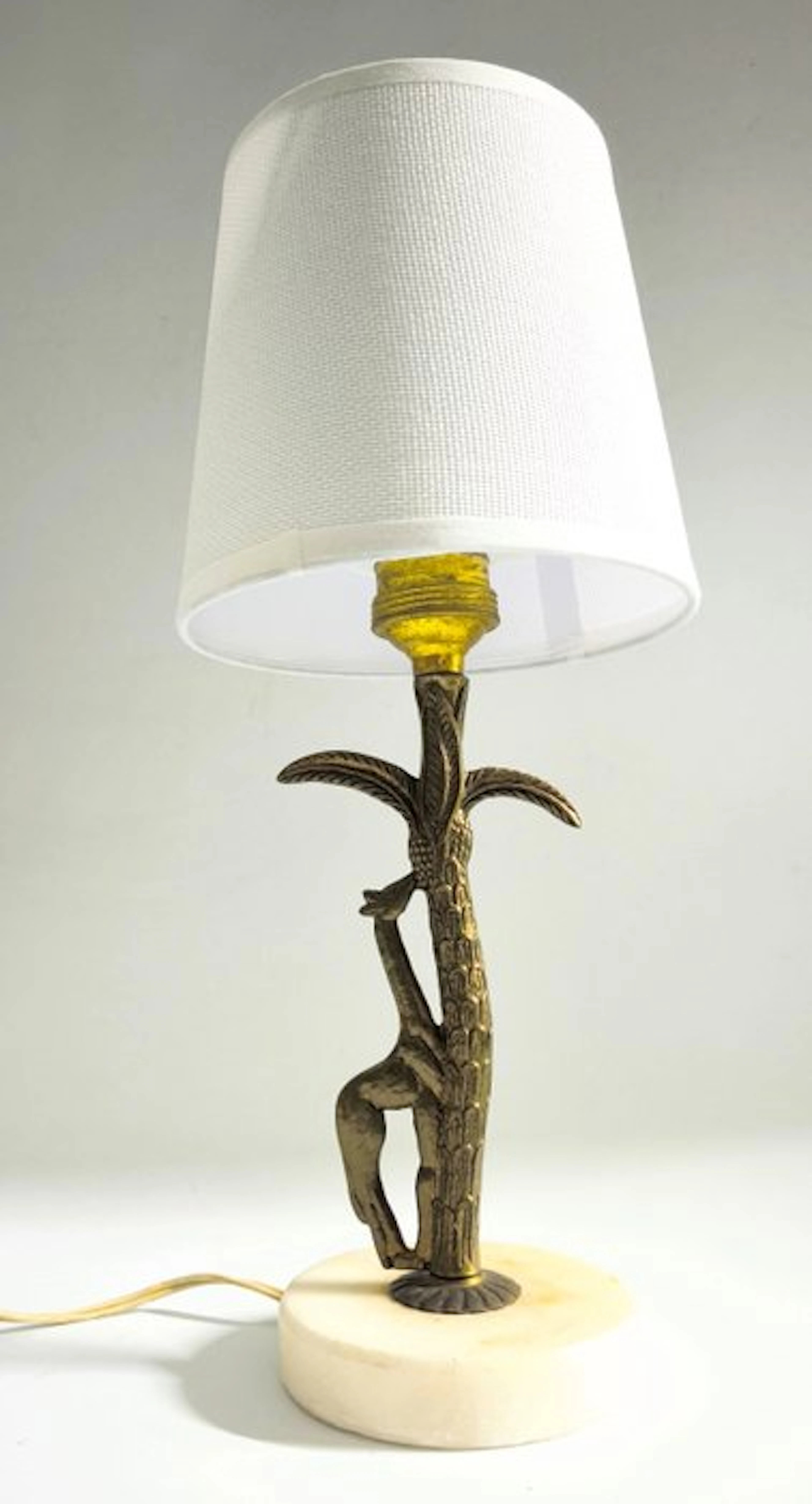Table lamp - Marble, Bronze - Hollywood Regency