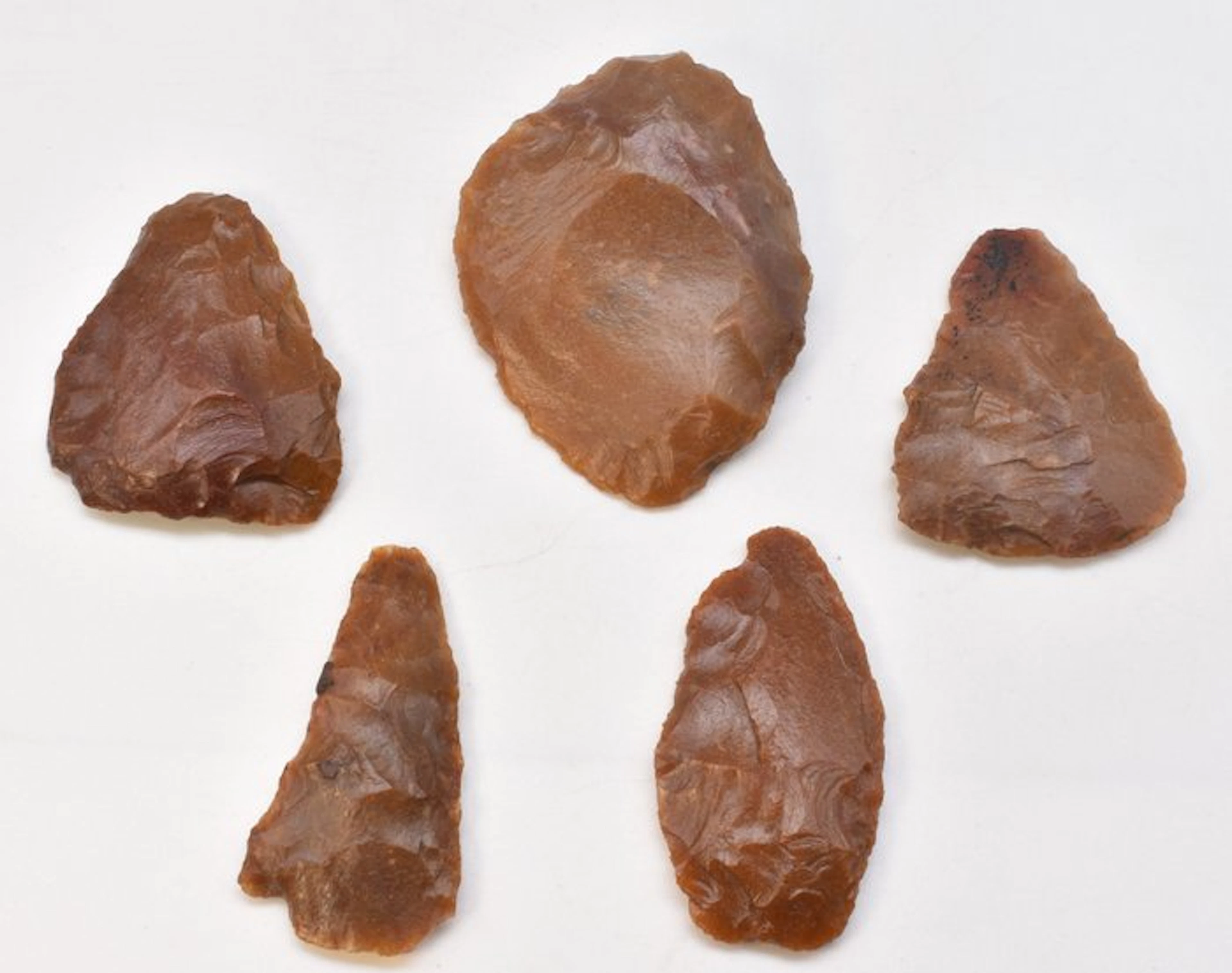 Neolithic Flint Beautiful Pointes, Triangular Scrapper from Grand Pressigny